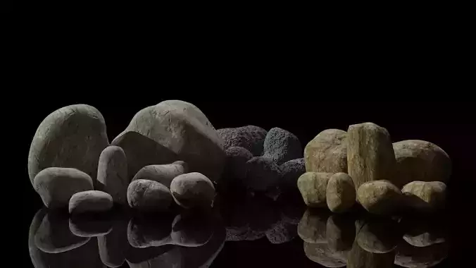 Stones Collection - 20 stones with 3 materials