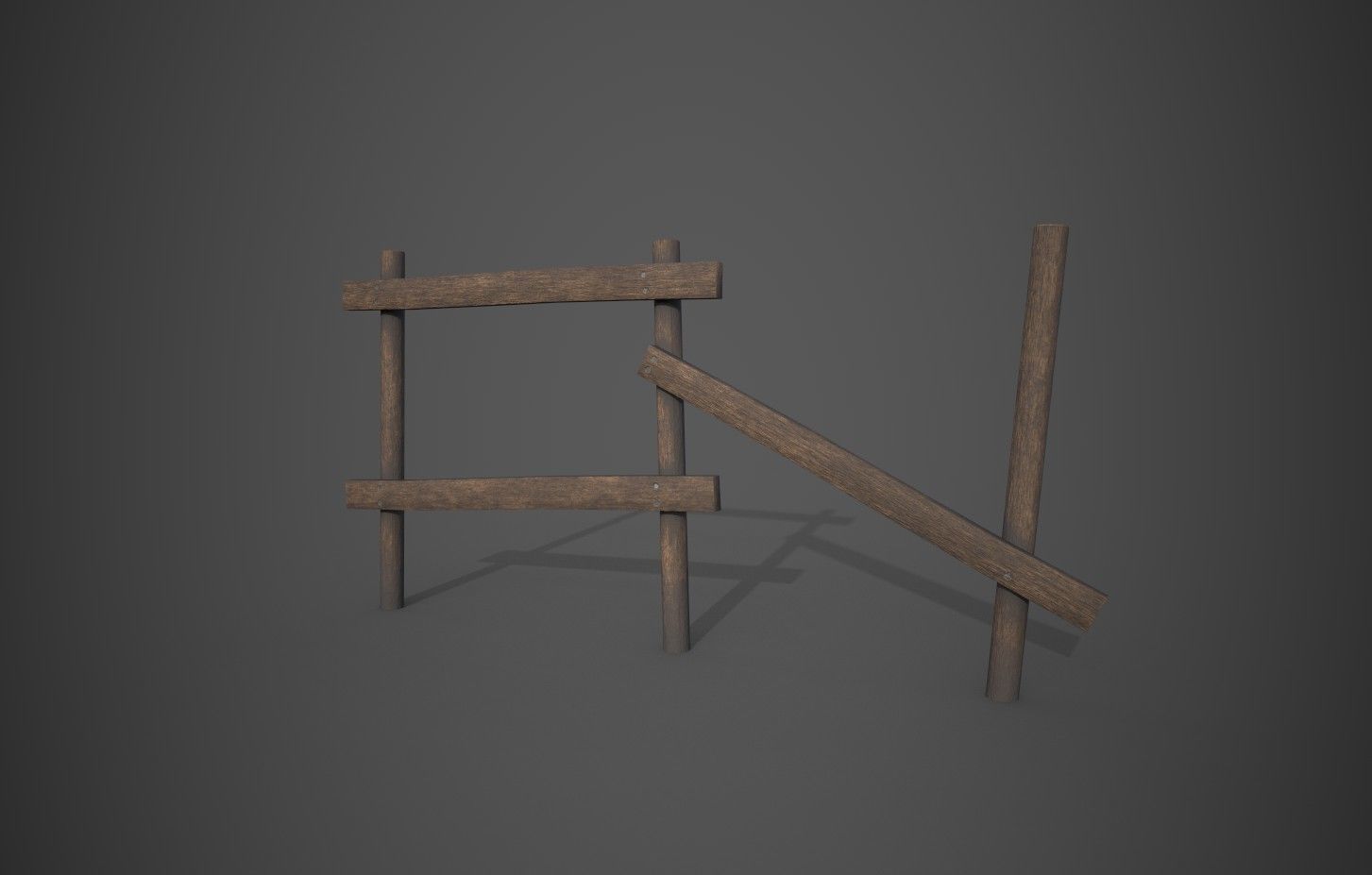 Forest Block Post assets Low-poly 3D model_9