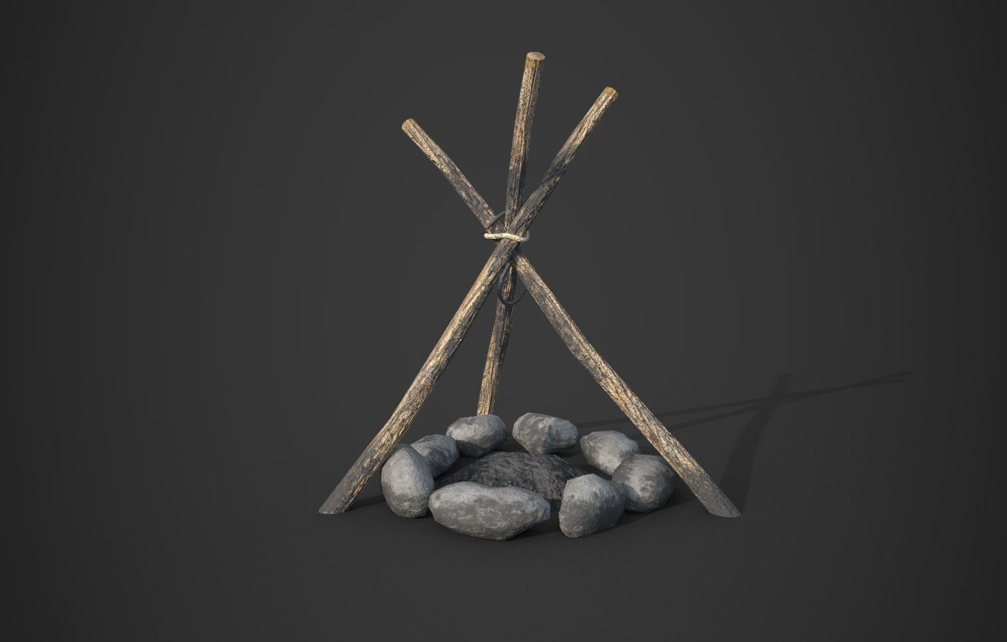 Forest Block Post assets Low-poly 3D model_11