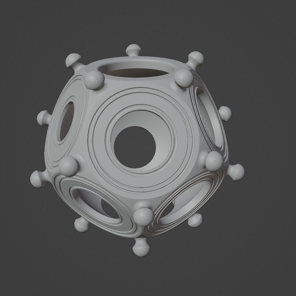 Roman Dodecahedron 3D Model CGTrader