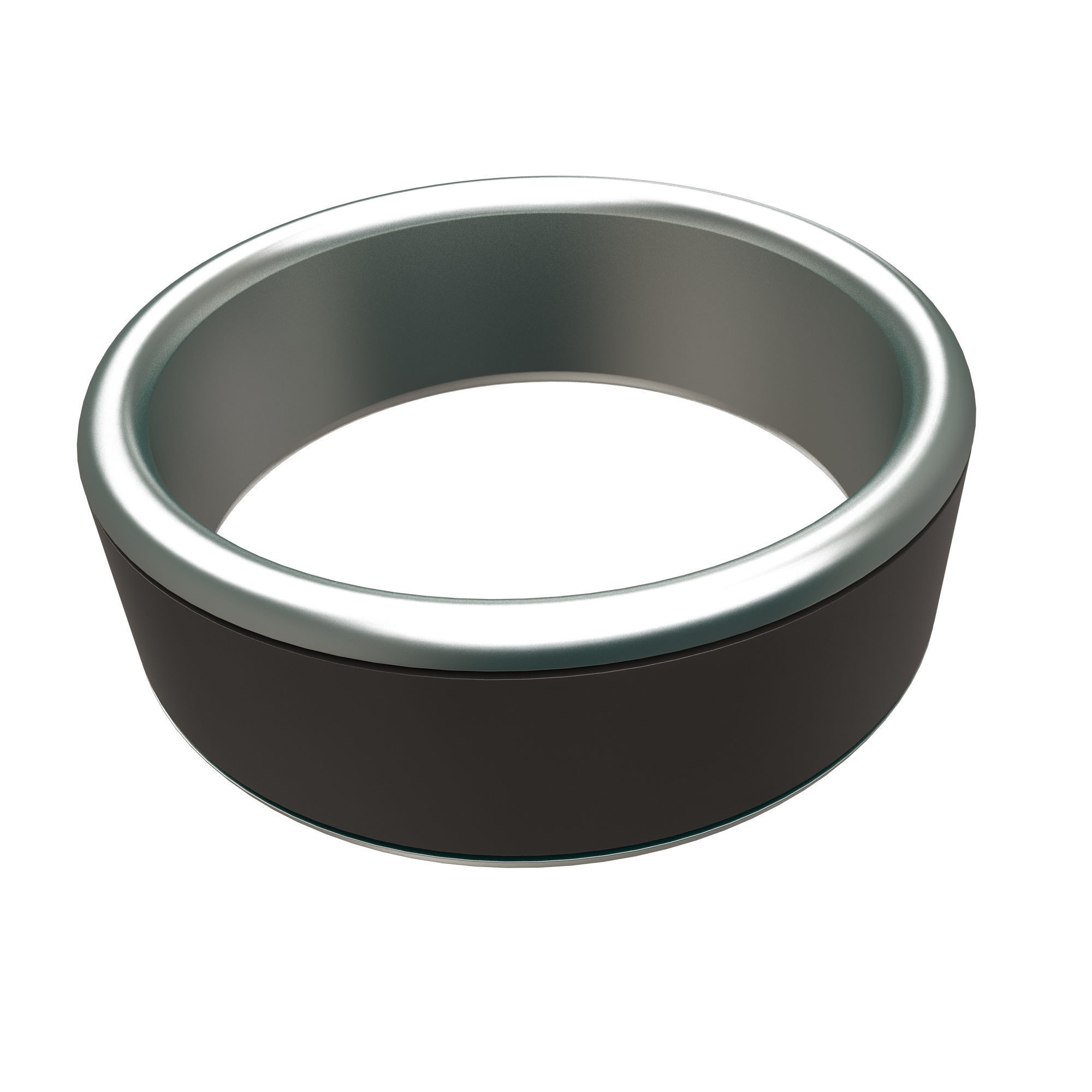 Man Wedding Jewellery Ring 09 Chrome Low-poly 3D model_4