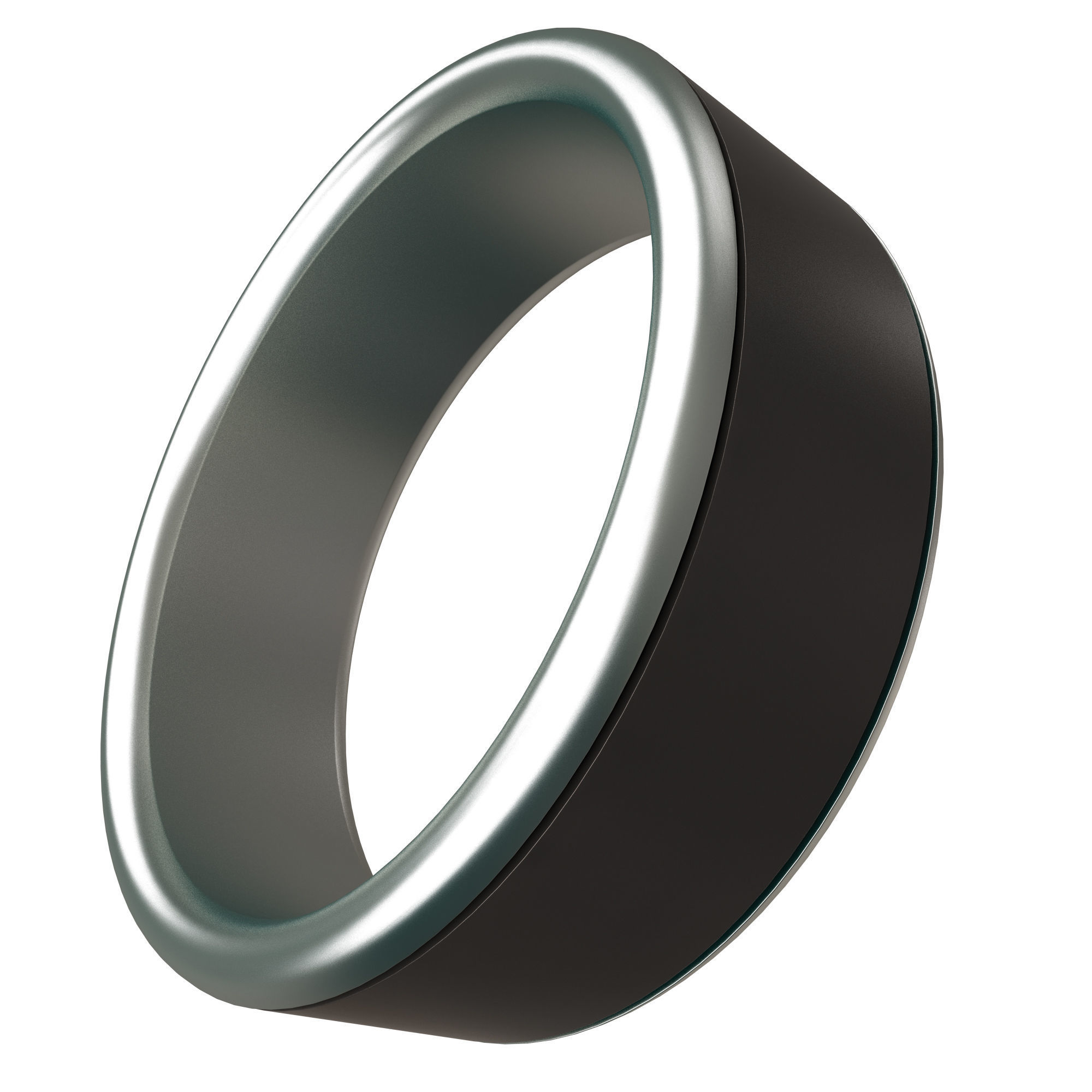 Man Wedding Jewellery Ring 09 Chrome Low-poly 3D model_3