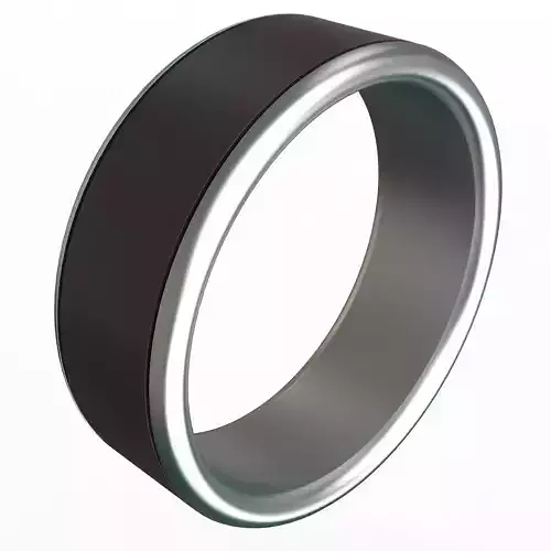 Man Wedding Jewellery Ring 09 Chrome Low-poly 3D model