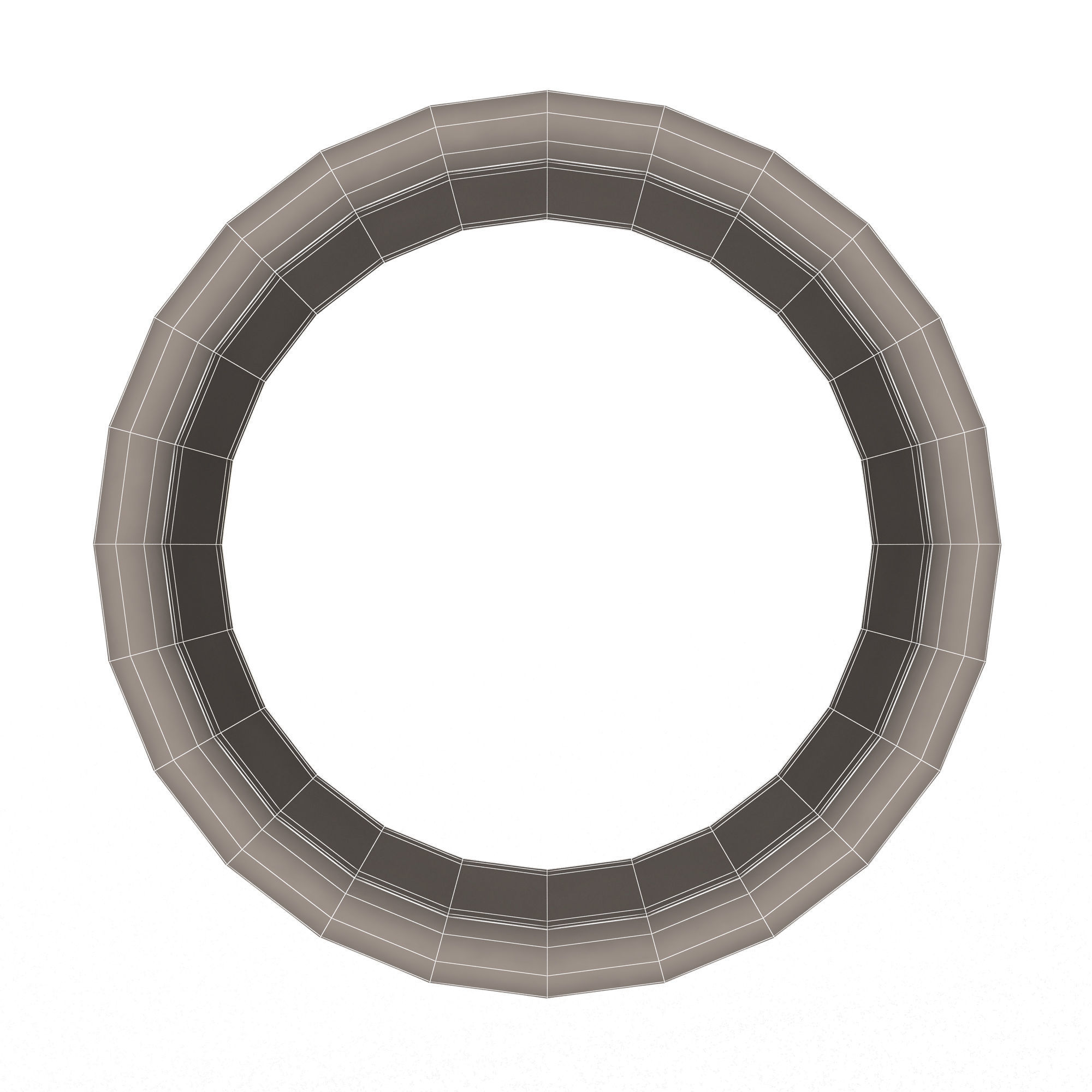 Man Wedding Jewellery Ring 09 Chrome Low-poly 3D model_16