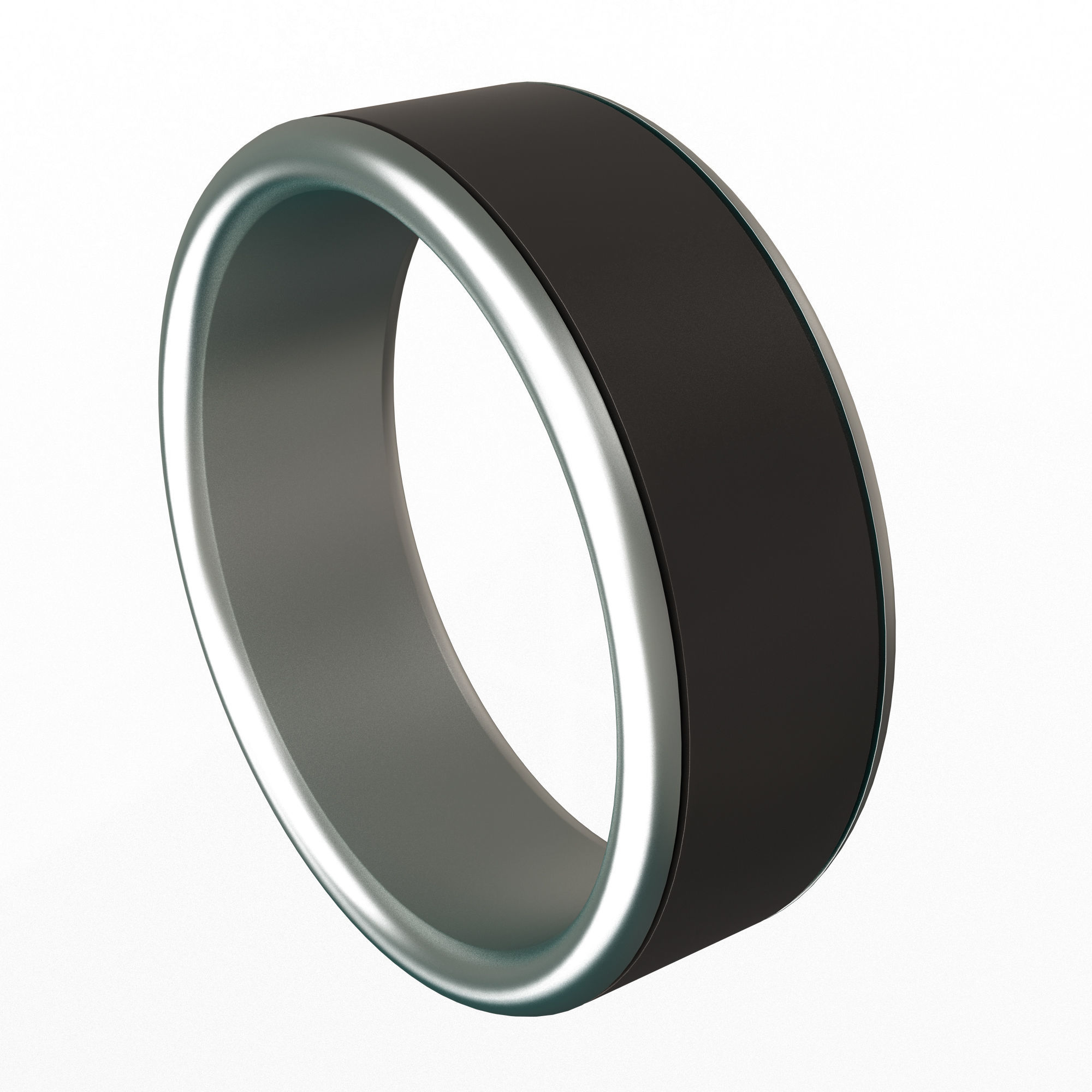 Man Wedding Jewellery Ring 09 Chrome Low-poly 3D model_1