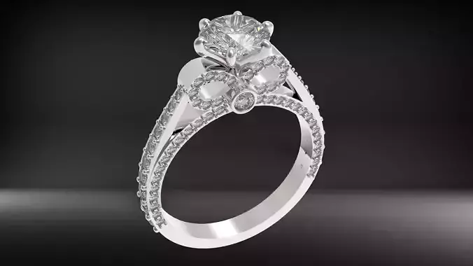 diamond ring 1 carat 3D print model