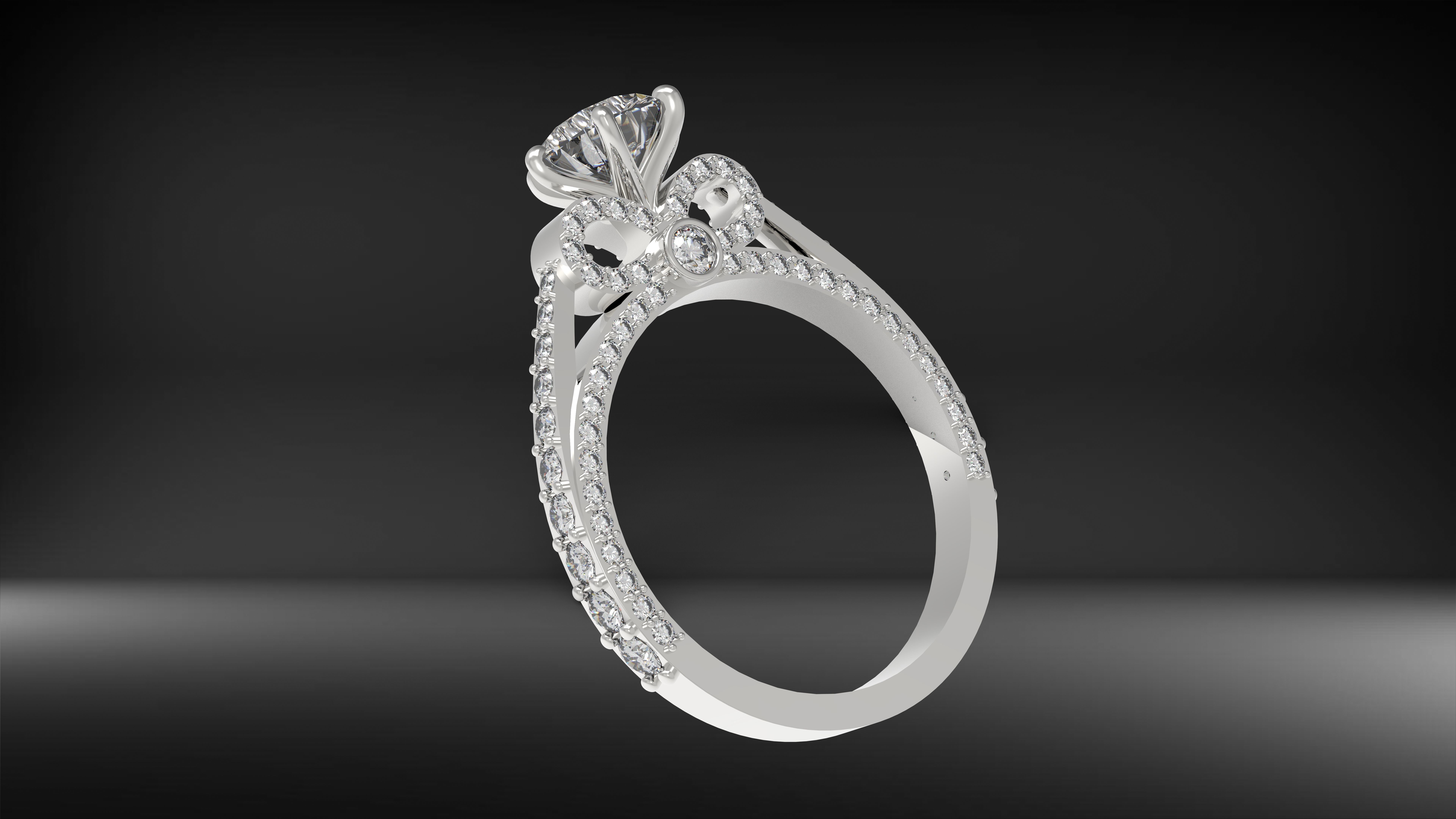 diamond ring 1 carat 3D print model_5