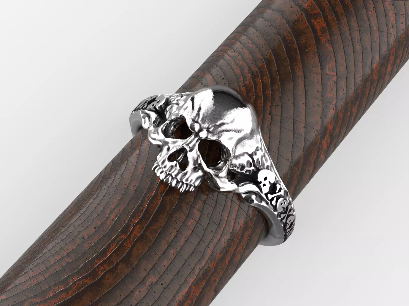 Small Skull Ring 3D print model