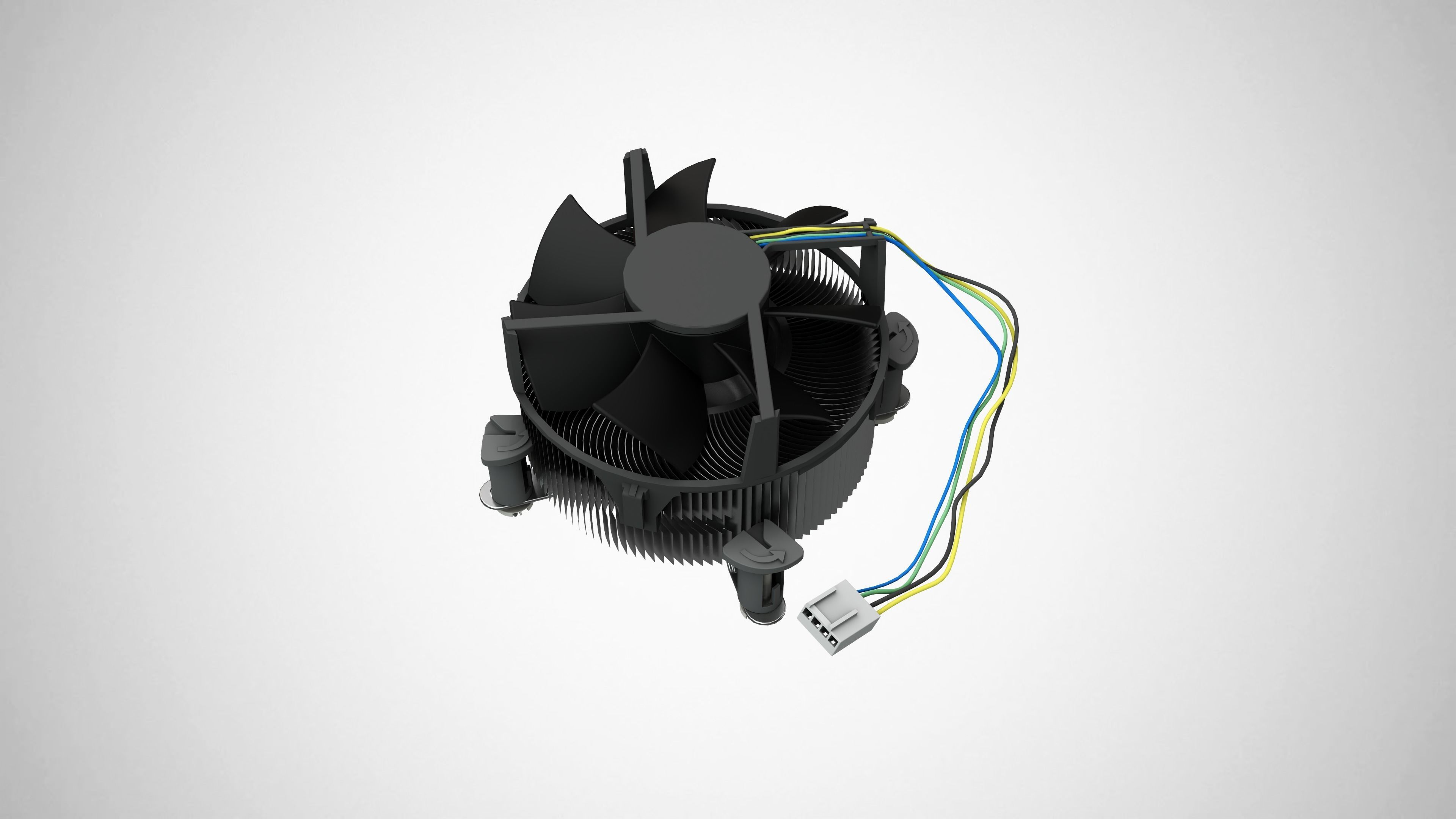  CPU Processor Cooler Fan 3D model_5