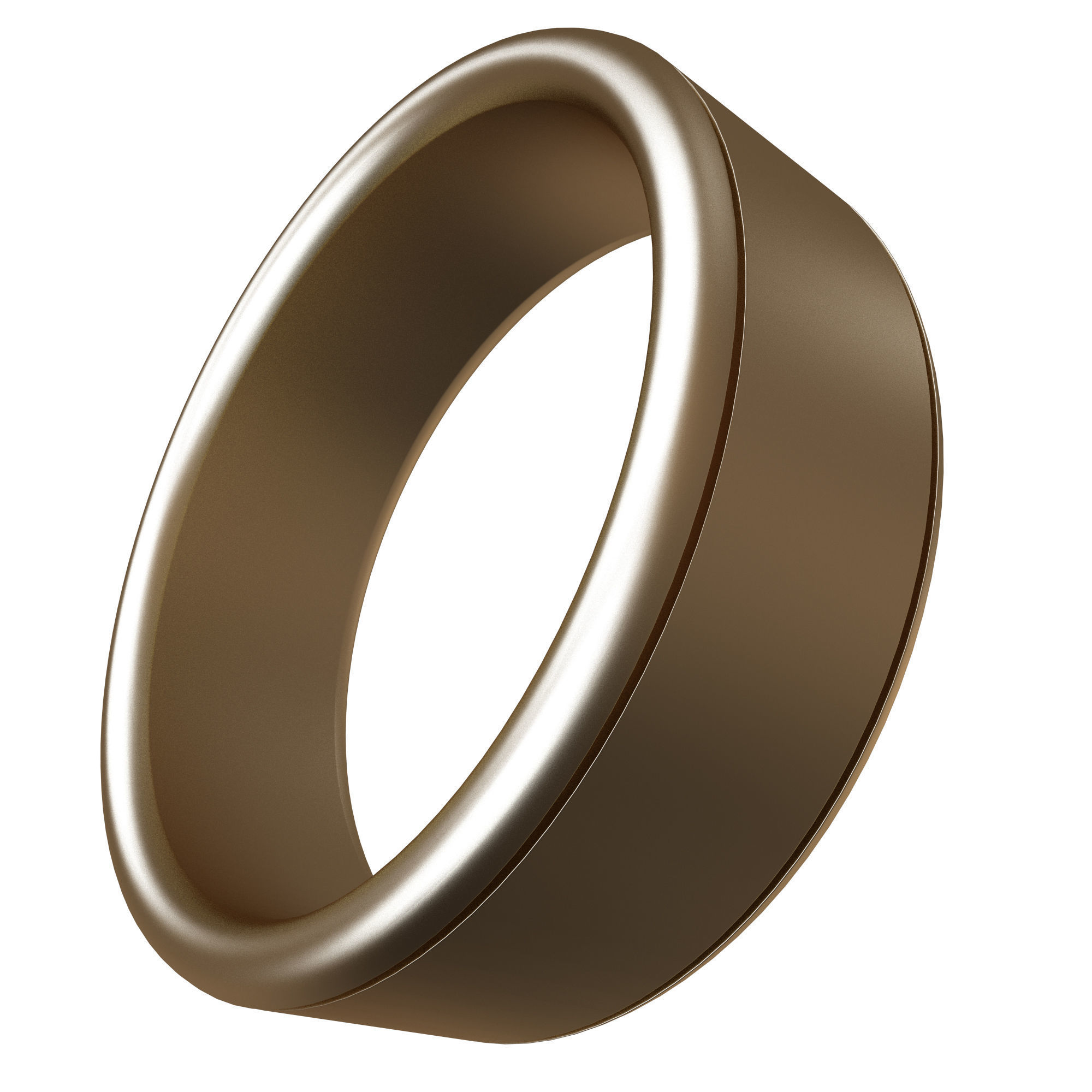 Man Wedding Jewellery Ring 09 Gold Low-poly 3D model_3