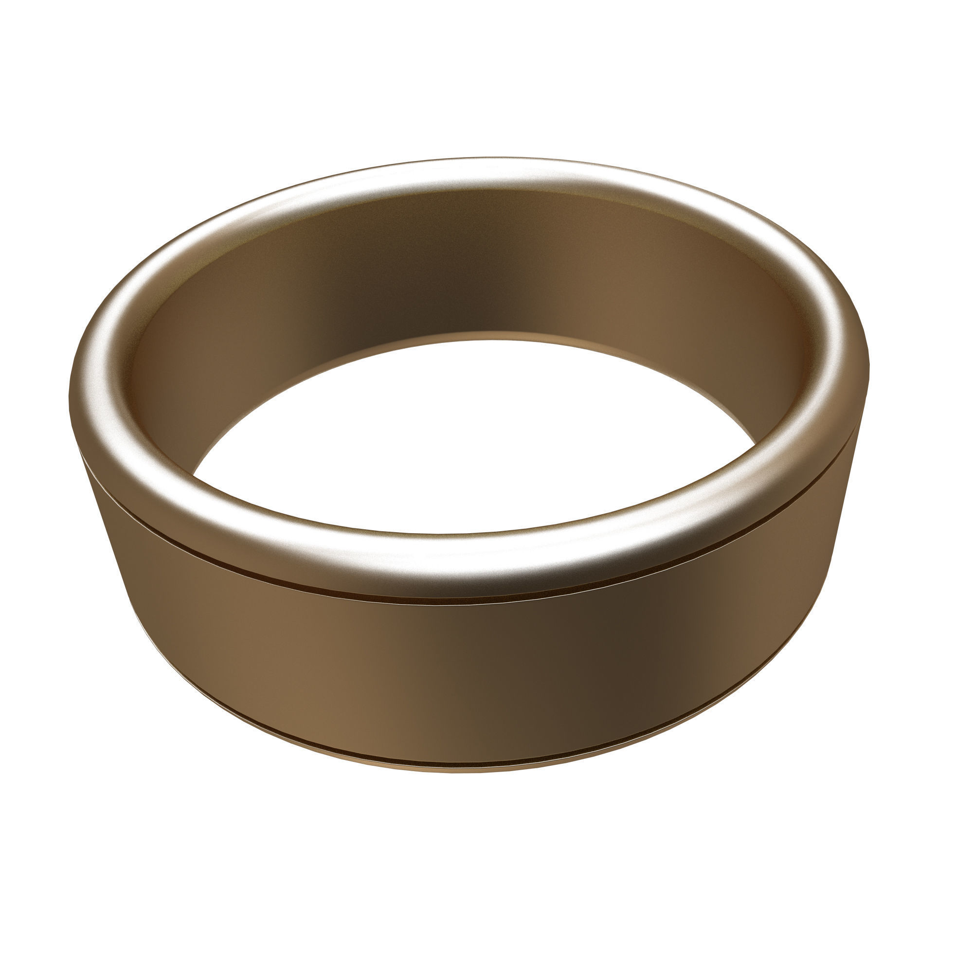 Man Wedding Jewellery Ring 09 Gold Low-poly 3D model_4