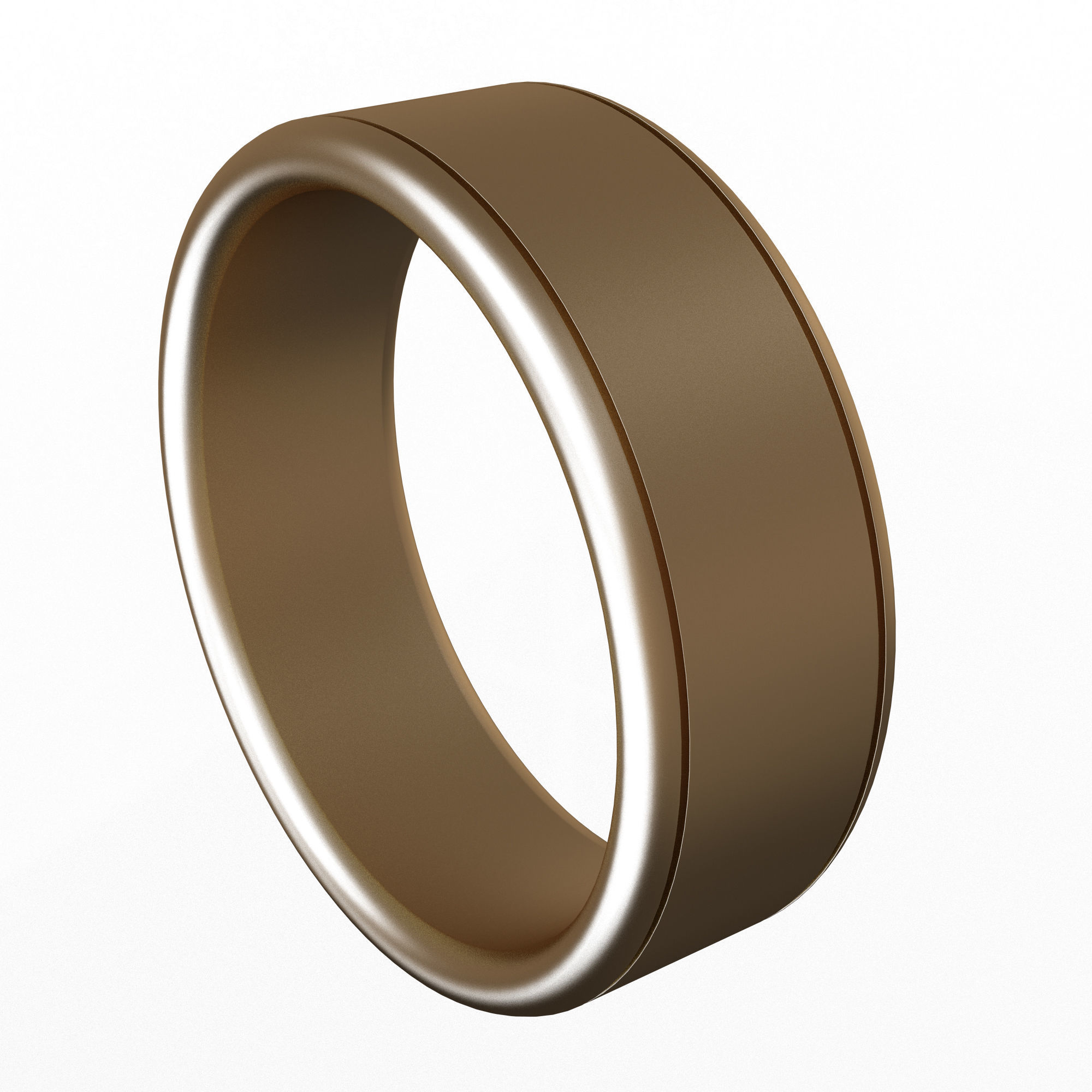 Man Wedding Jewellery Ring 09 Gold Low-poly 3D model_1