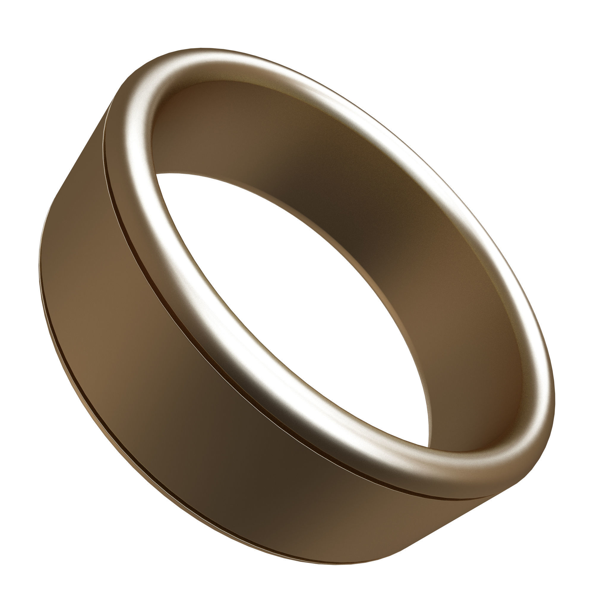Man Wedding Jewellery Ring 09 Gold Low-poly 3D model_2