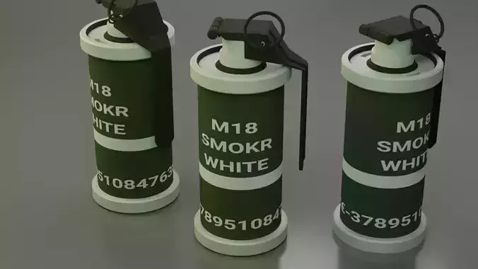 Smoke Grenade - Free 3DModel Free low-poly 3D model