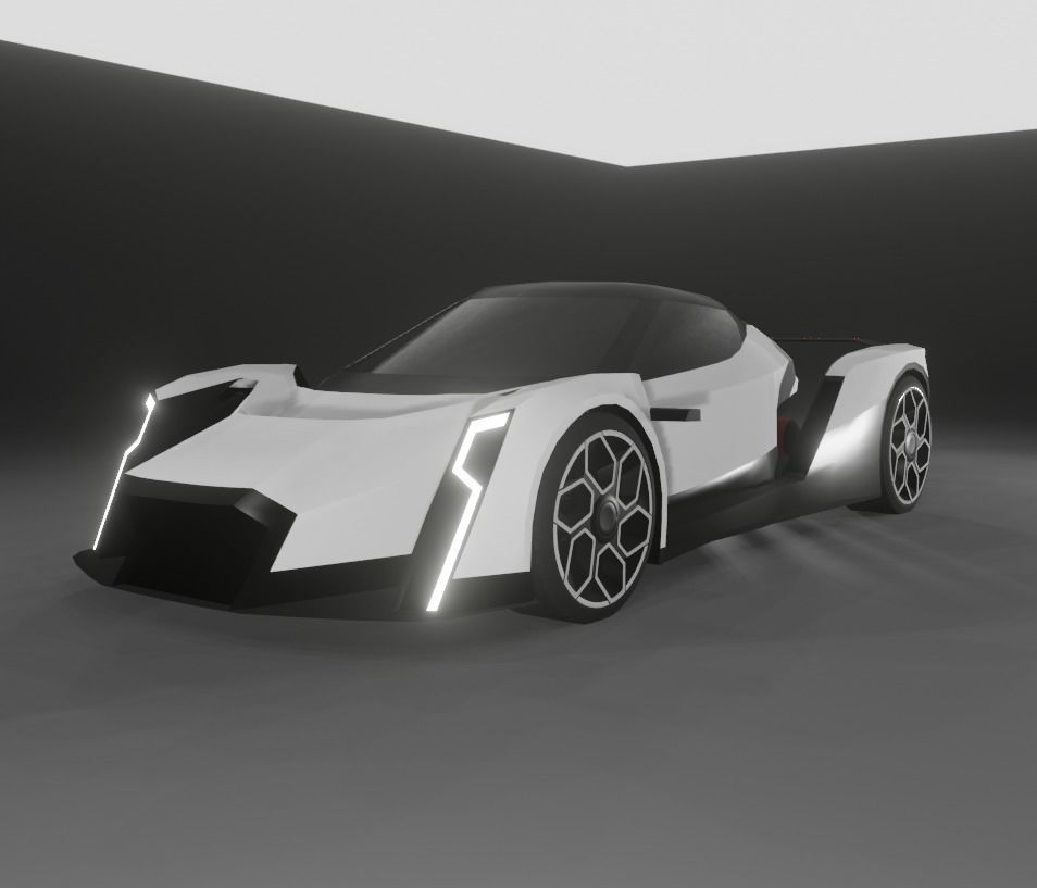 Vanda Electrics Dendrobium Low-poly 3D model_2