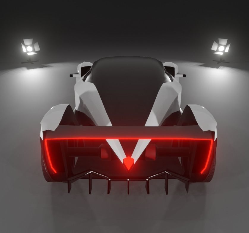 Vanda Electrics Dendrobium Low-poly 3D model_8