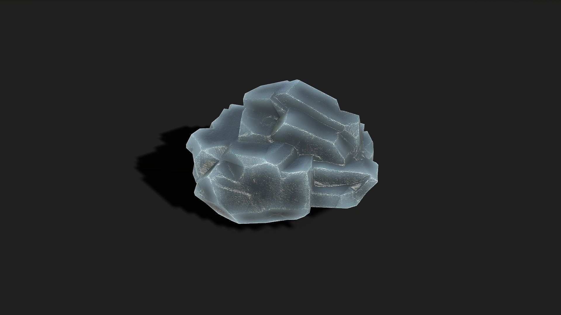 Mountain ice Rocks - PBR Pack 09 Low-poly 3D model_5