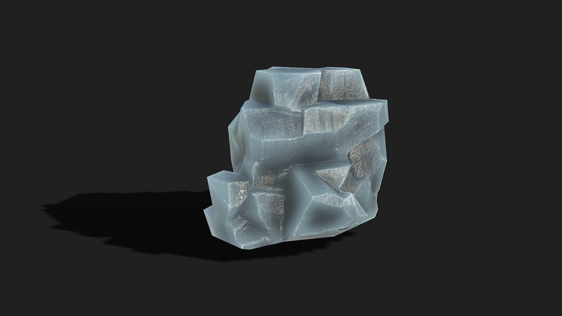 Mountain ice Rocks - PBR Pack 09 Low-poly 3D model_19