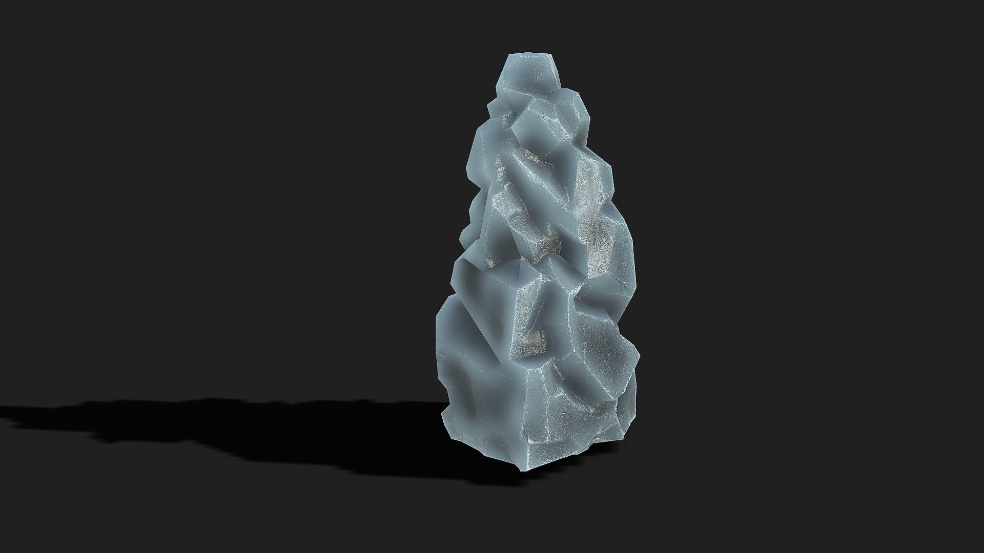 Mountain ice Rocks - PBR Pack 09 Low-poly 3D model_7