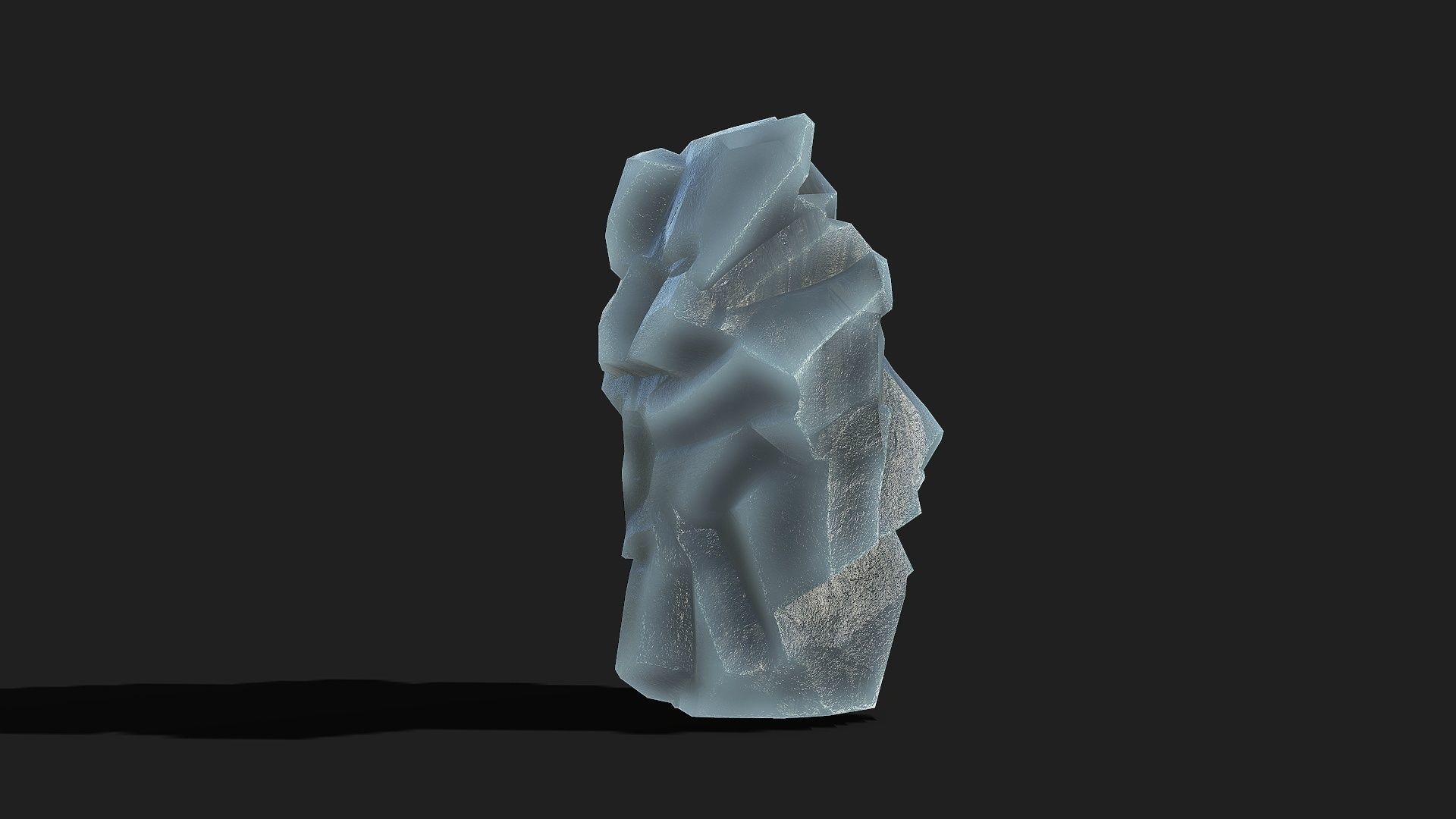 Mountain ice Rocks - PBR Pack 09 Low-poly 3D model_15