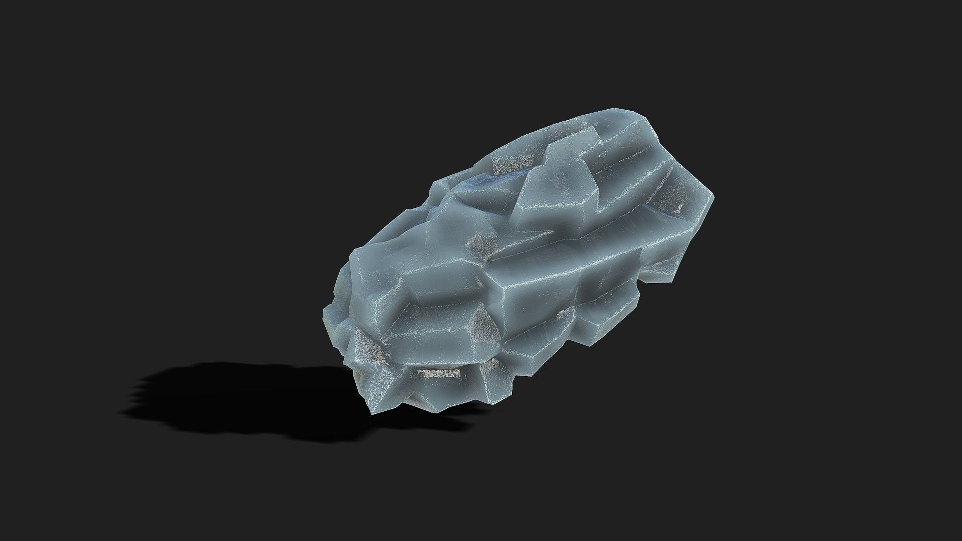 Mountain ice Rocks - PBR Pack 09 Low-poly 3D model_9