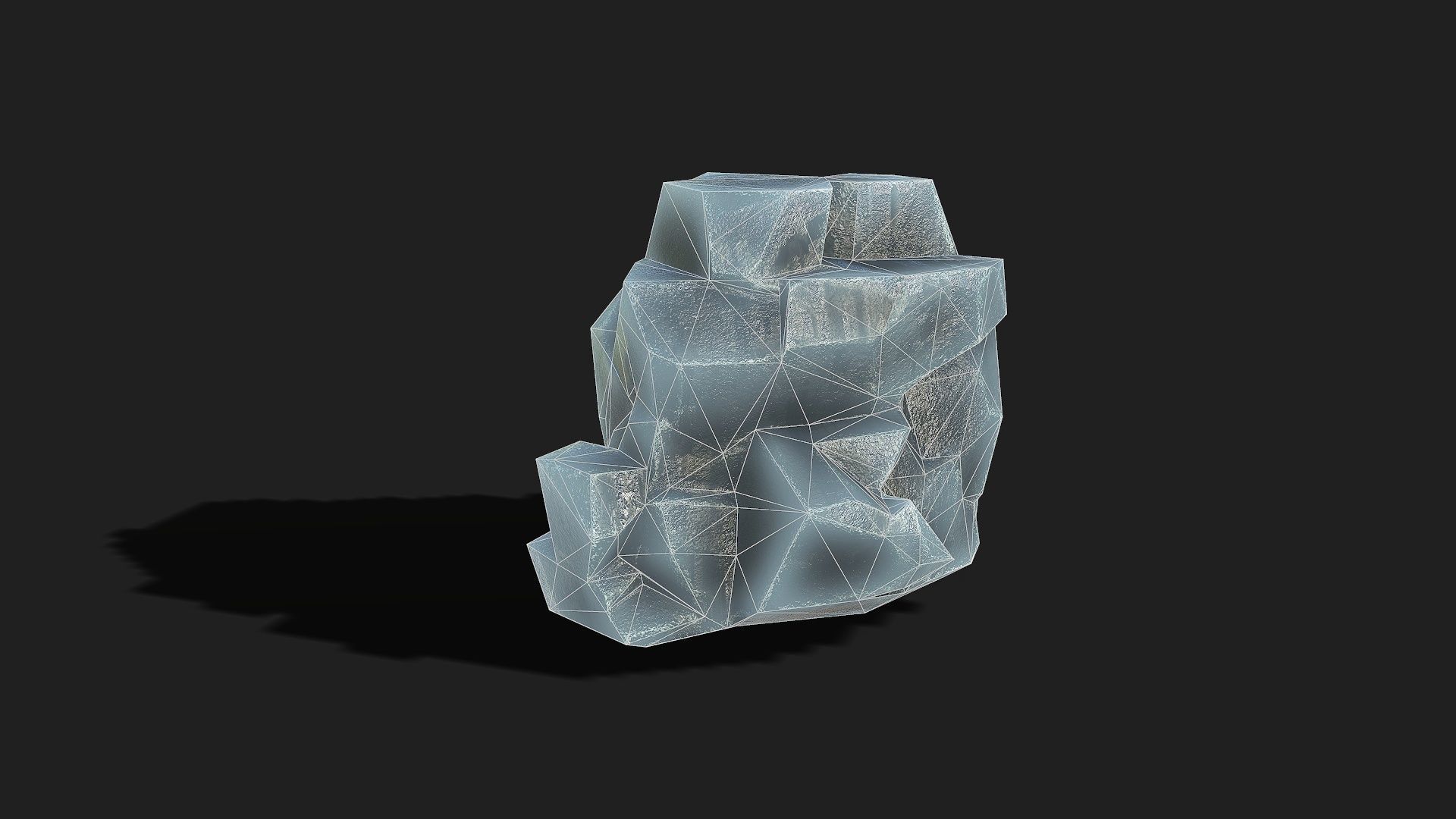 Mountain ice Rocks - PBR Pack 09 Low-poly 3D model_20