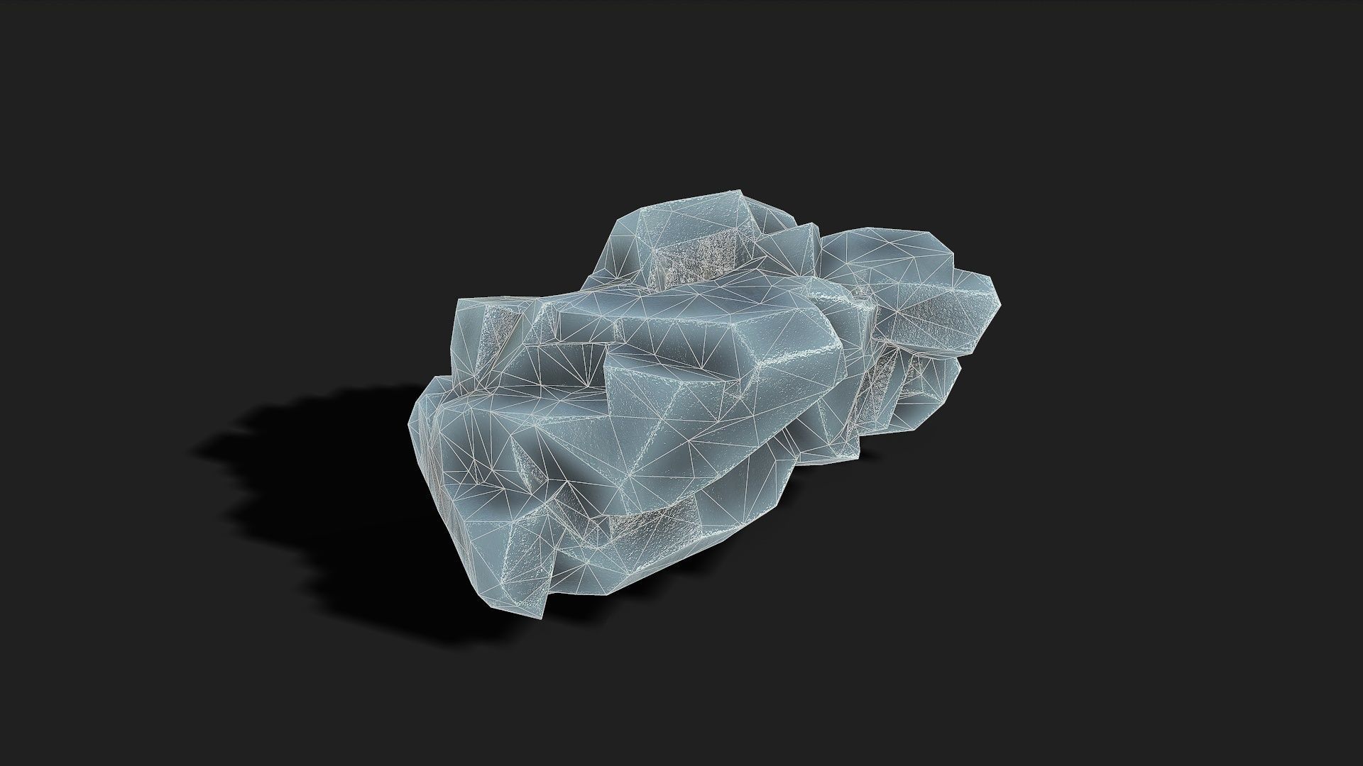 Mountain ice Rocks - PBR Pack 09 Low-poly 3D model_18