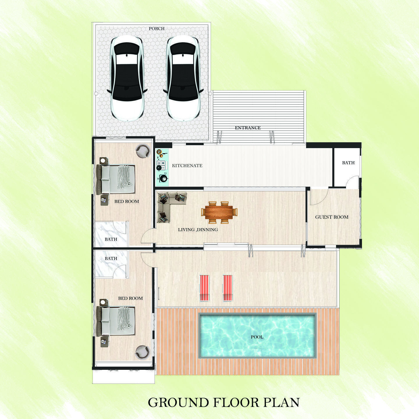 Modular Container House 3D model_4