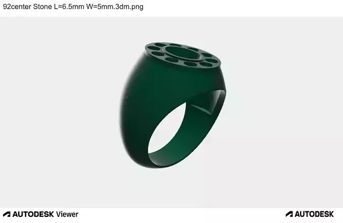 MEN RING 3D MODEL WITH OVAL CENTER STONE