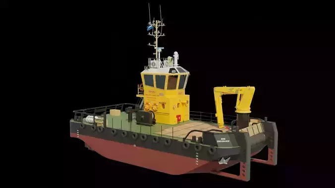 Workboats MultiCat 1908  Low-poly 3D model