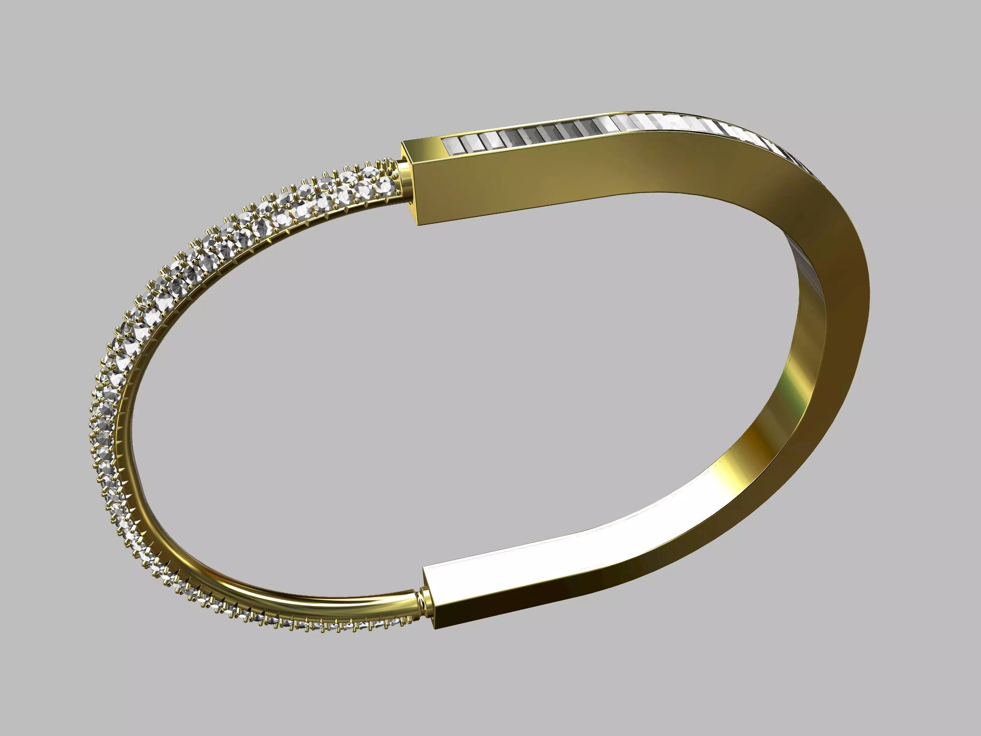 Lock Bracelet 3D print model_0