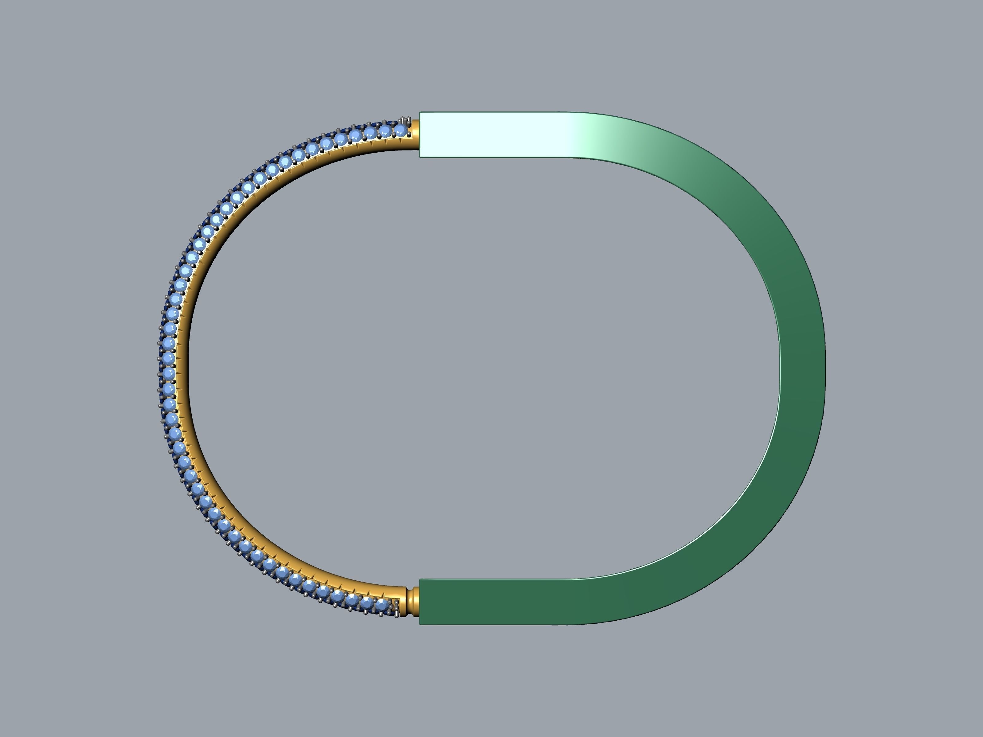 Lock Bracelet 3D print model_22