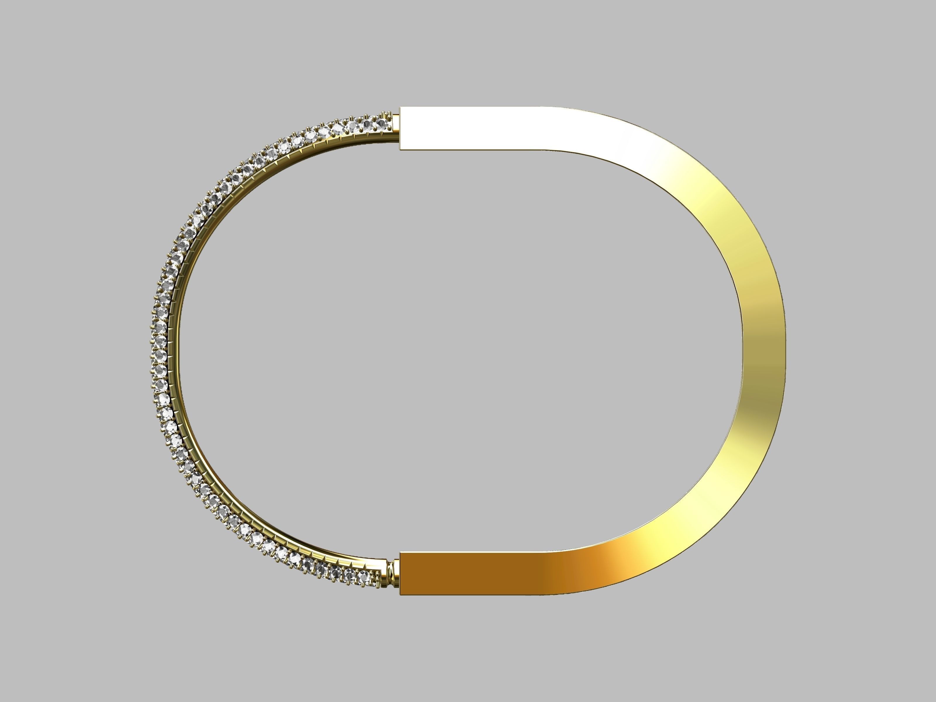 Lock Bracelet 3D print model_5