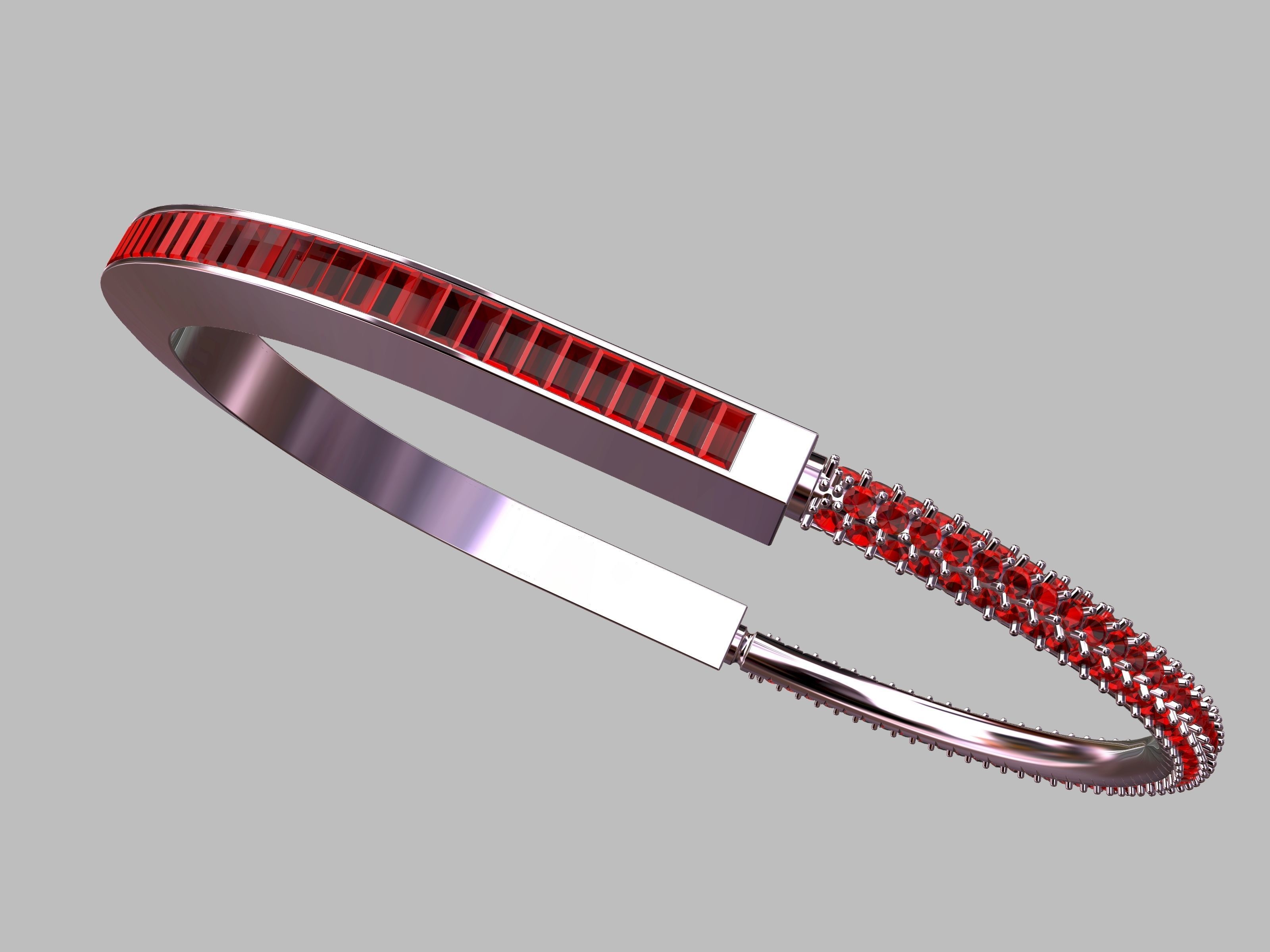 Lock Bracelet 3D print model_12