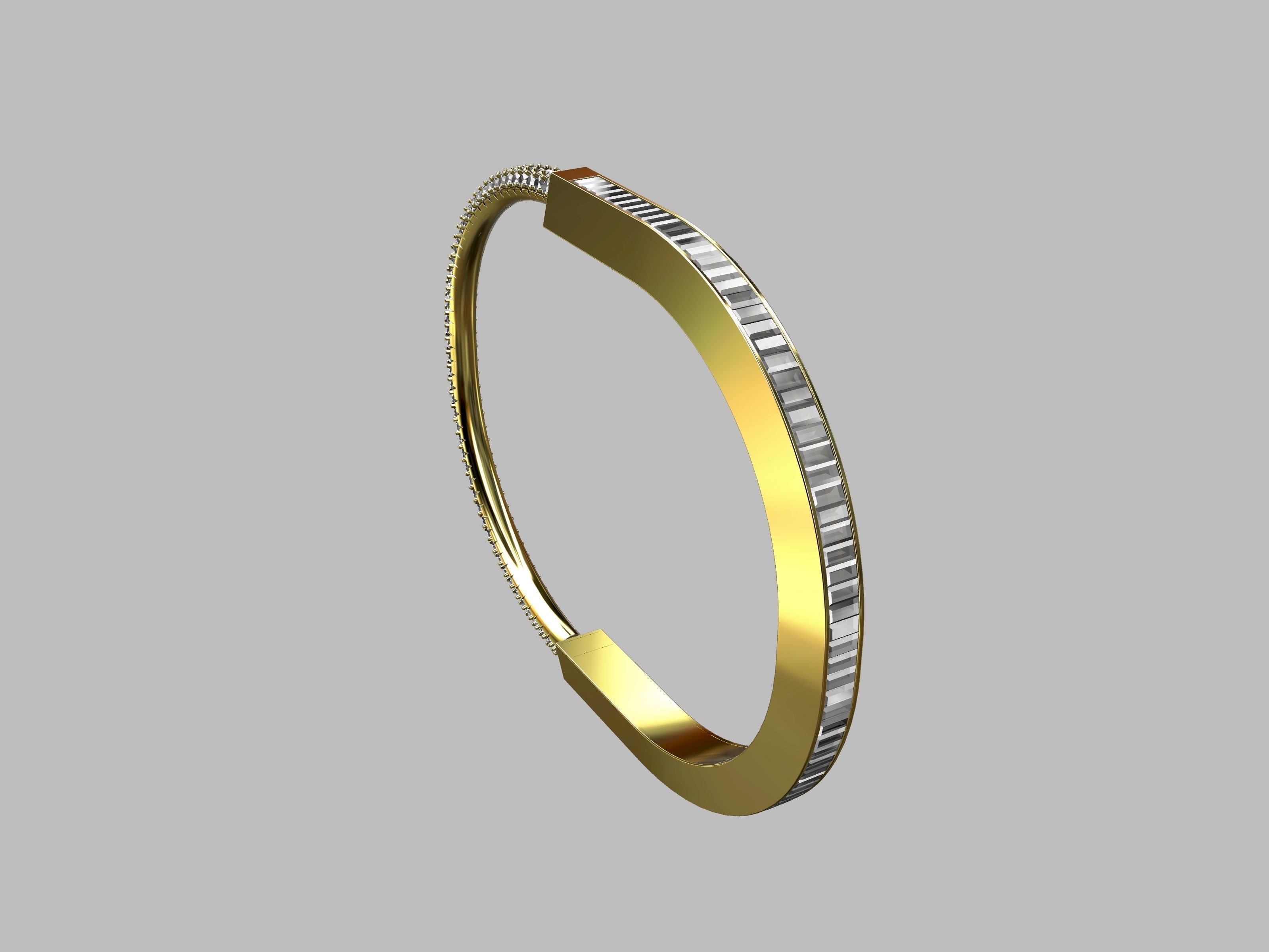 Lock Bracelet 3D print model_3
