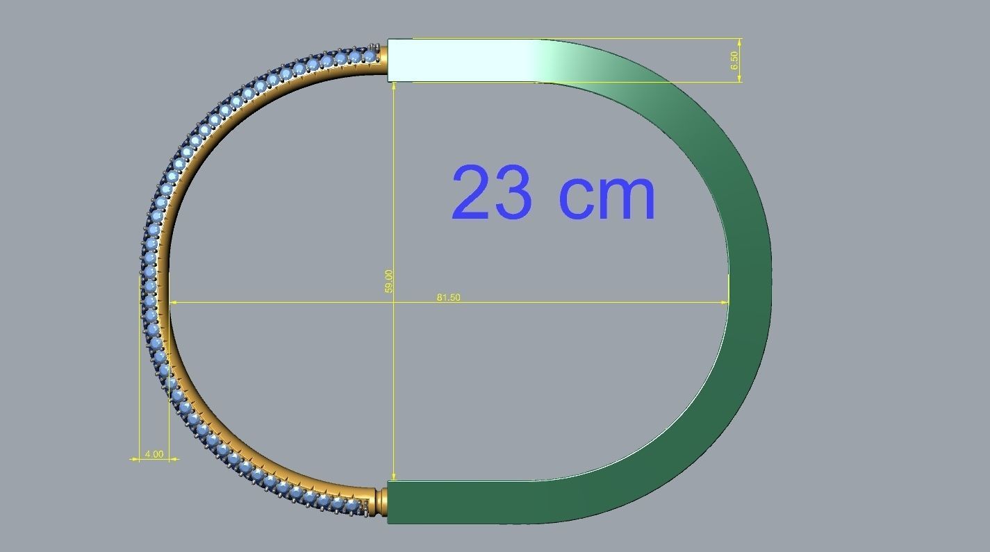 Lock Bracelet 3D print model_42