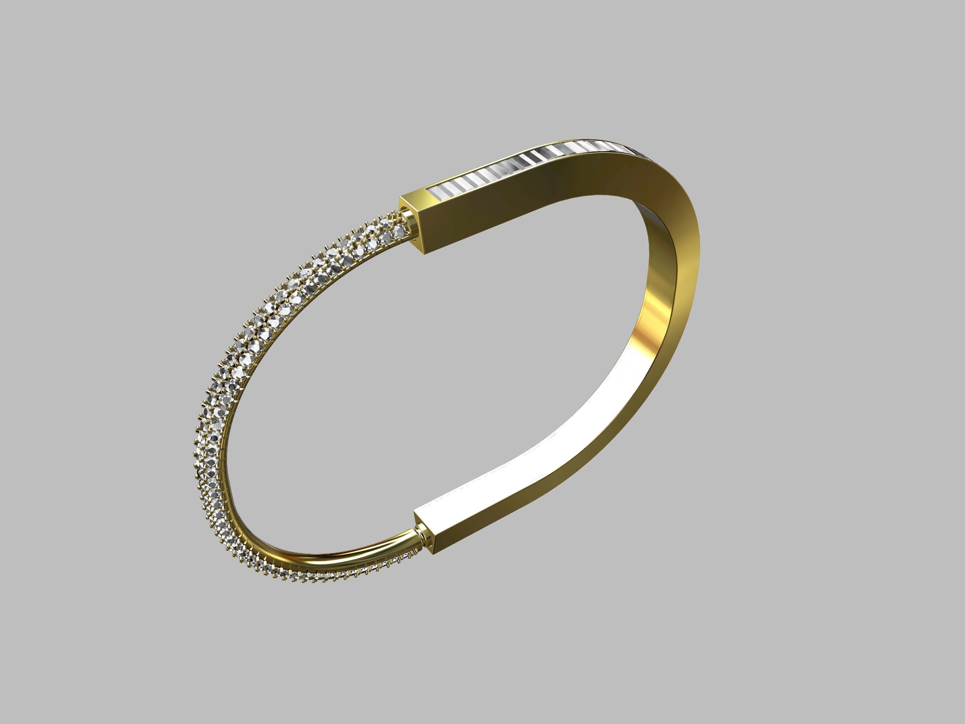 Lock Bracelet 3D print model_2