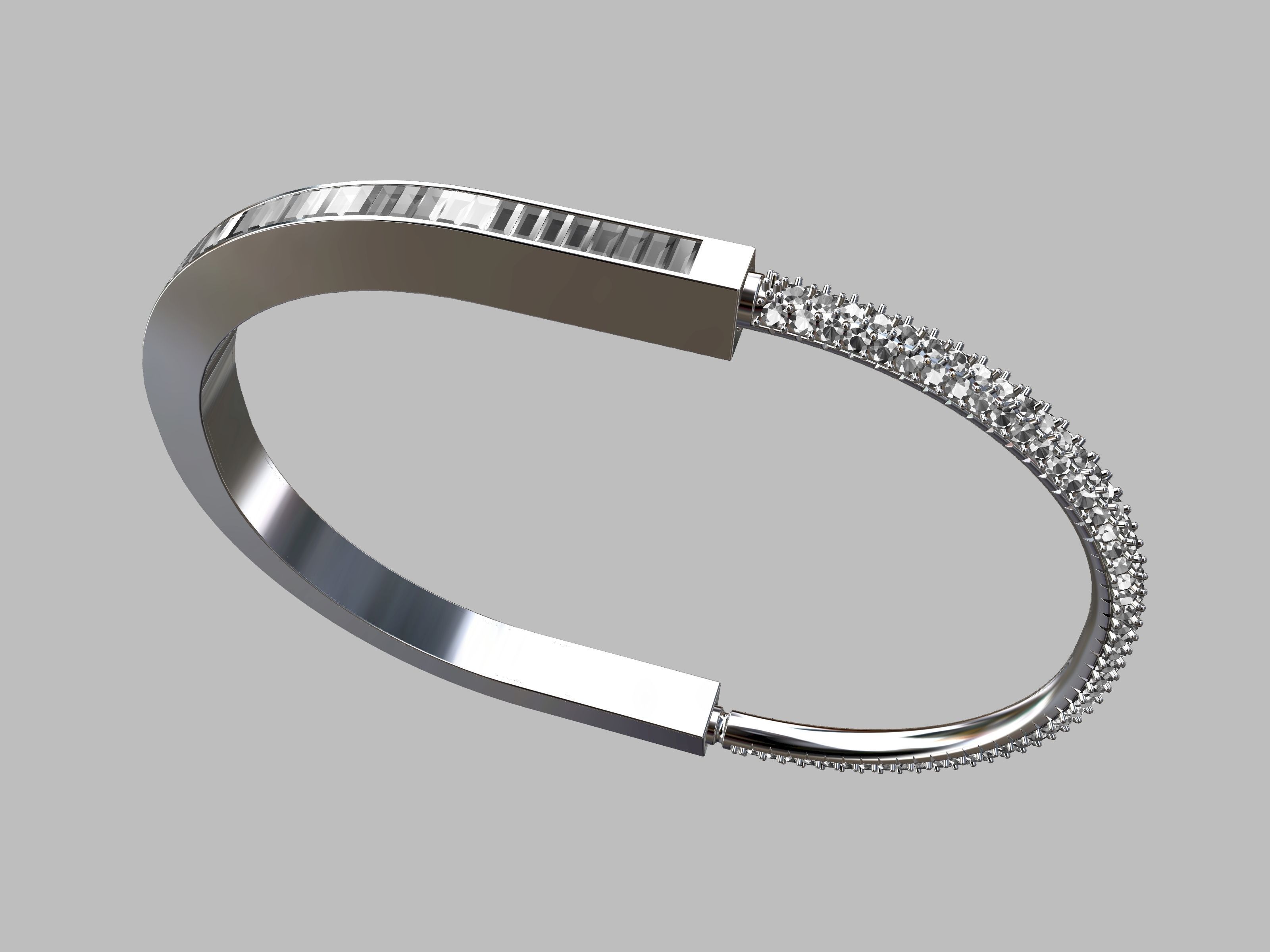 Lock Bracelet 3D print model_7