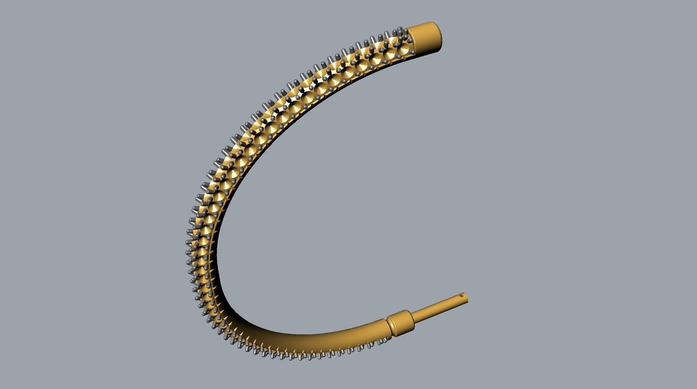 Lock Bracelet 3D print model_17