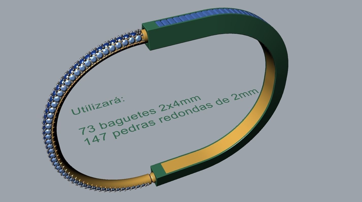 Lock Bracelet 3D print model_44