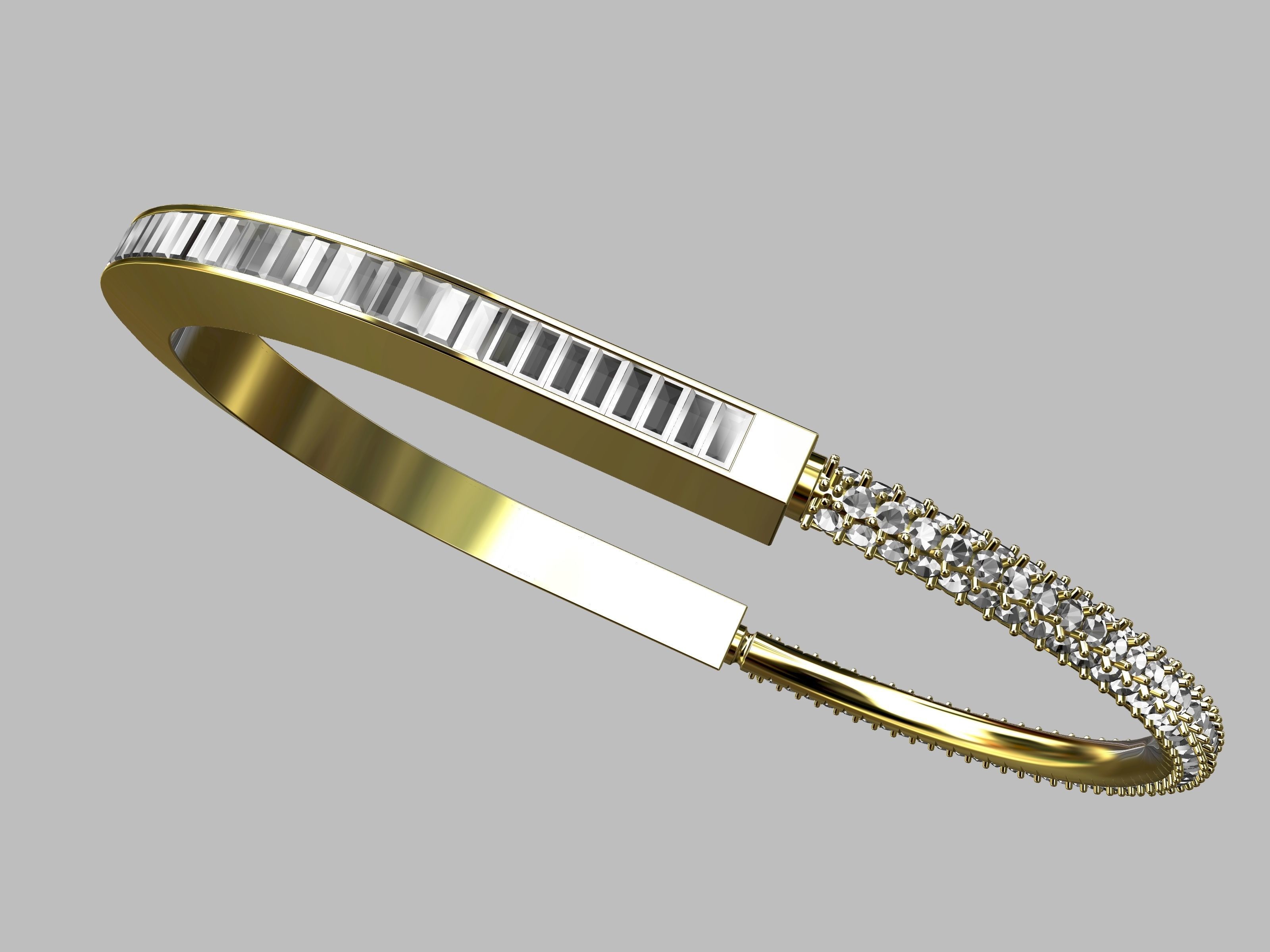 Lock Bracelet 3D print model_8