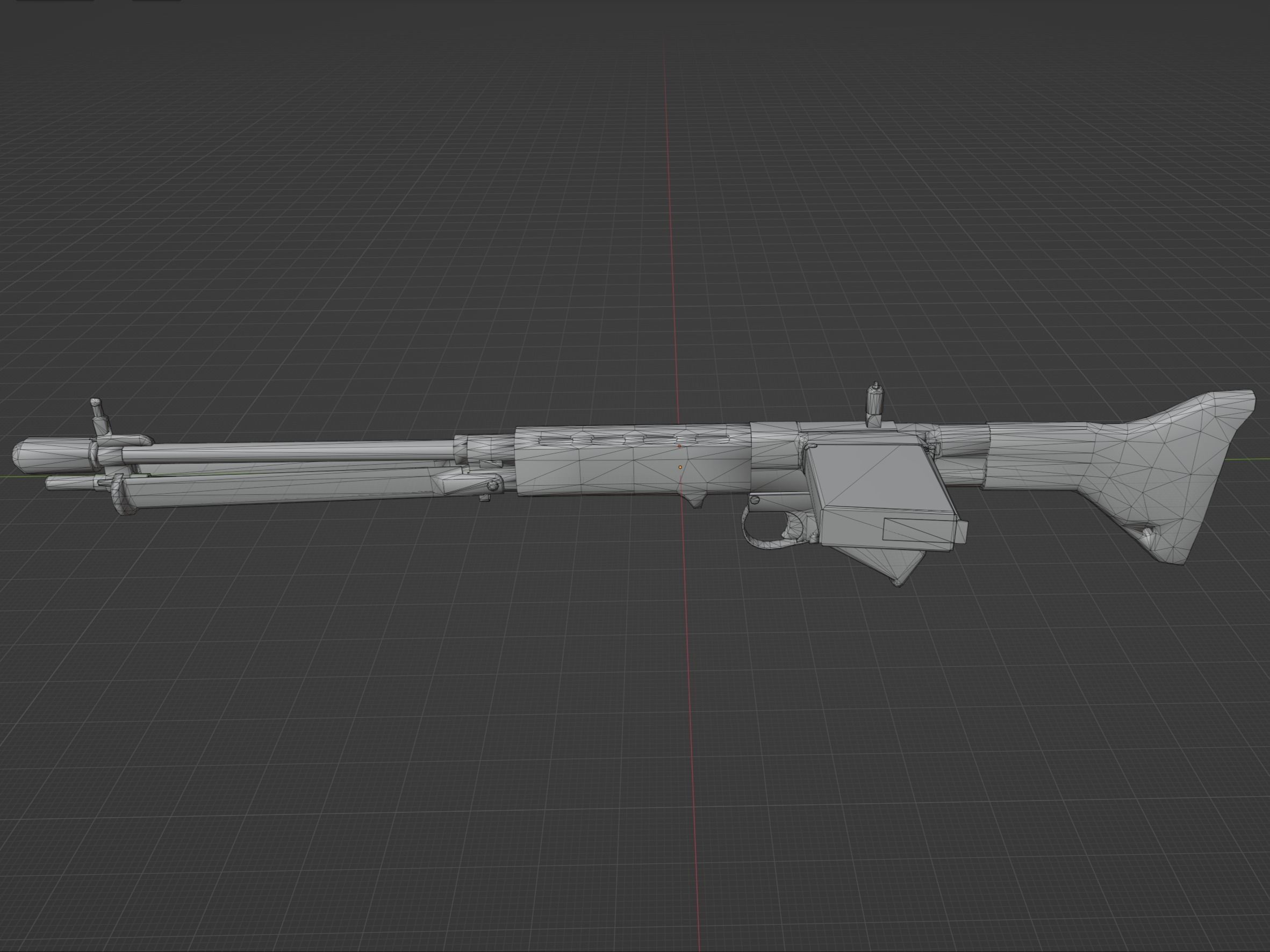 FG 42 Low-poly 3D model_1