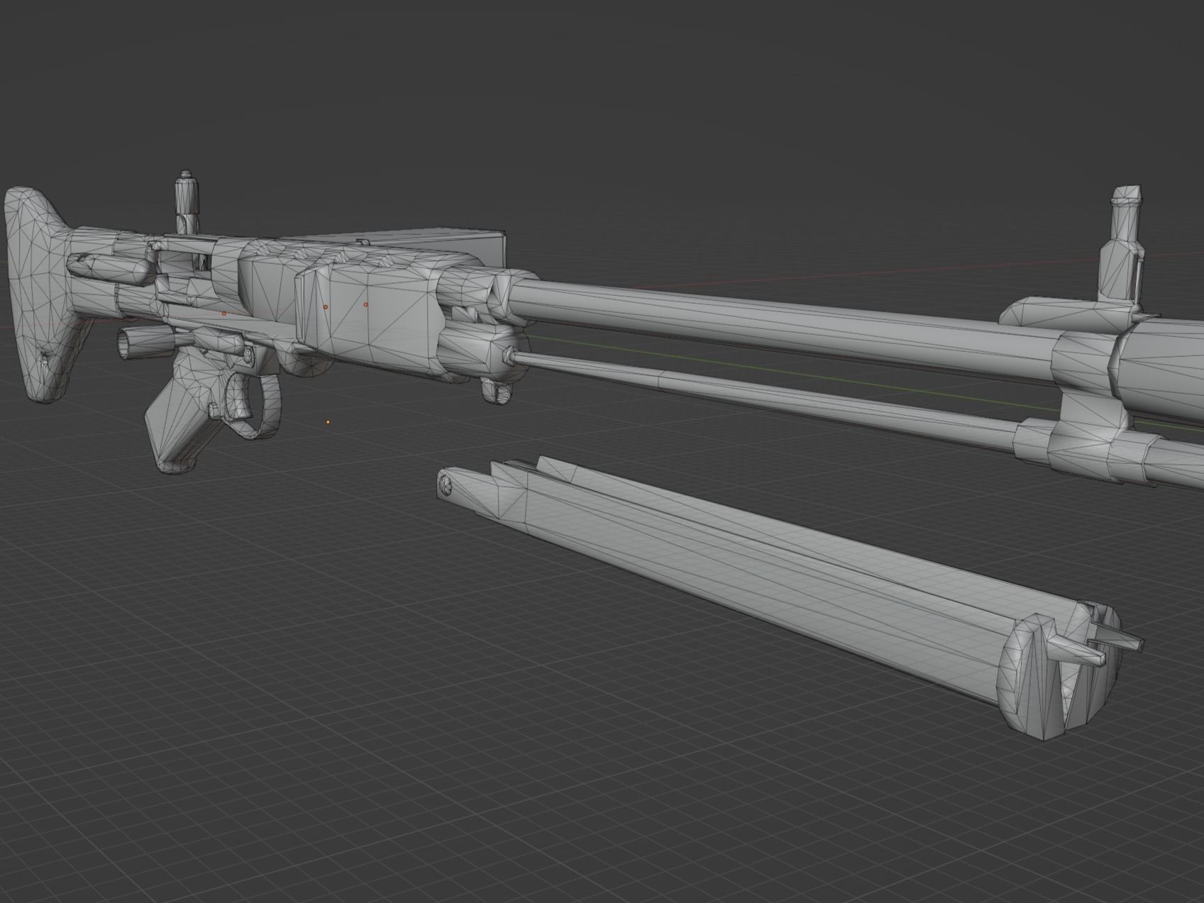 FG 42 Low-poly 3D model_11