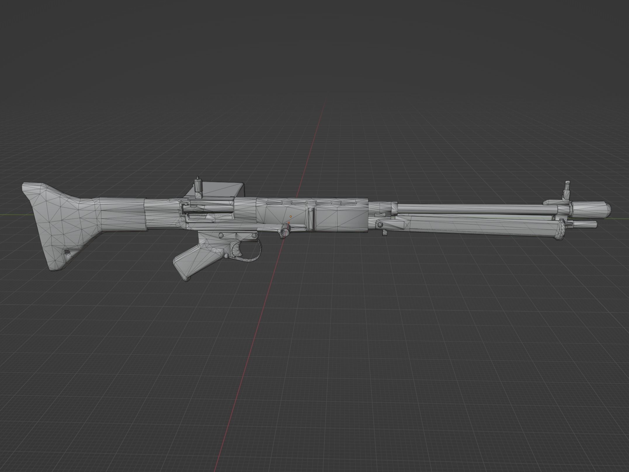 FG 42 Low-poly 3D model_5