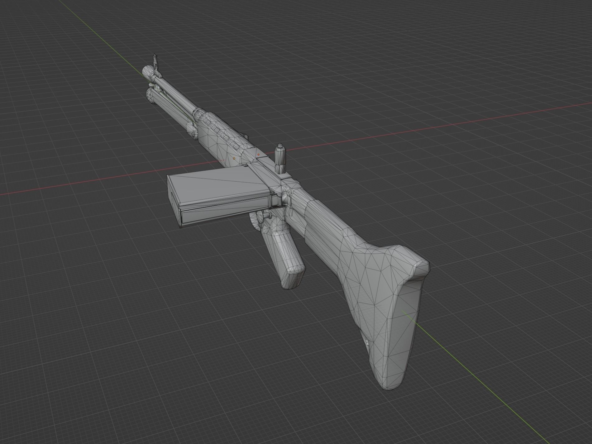 FG 42 Low-poly 3D model_2