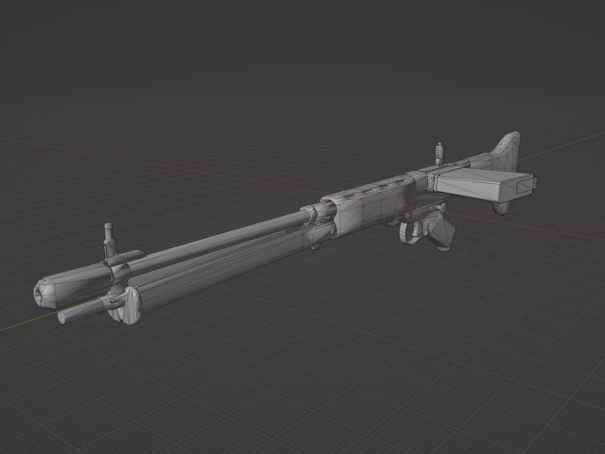 FG 42 Low-poly 3D model_0