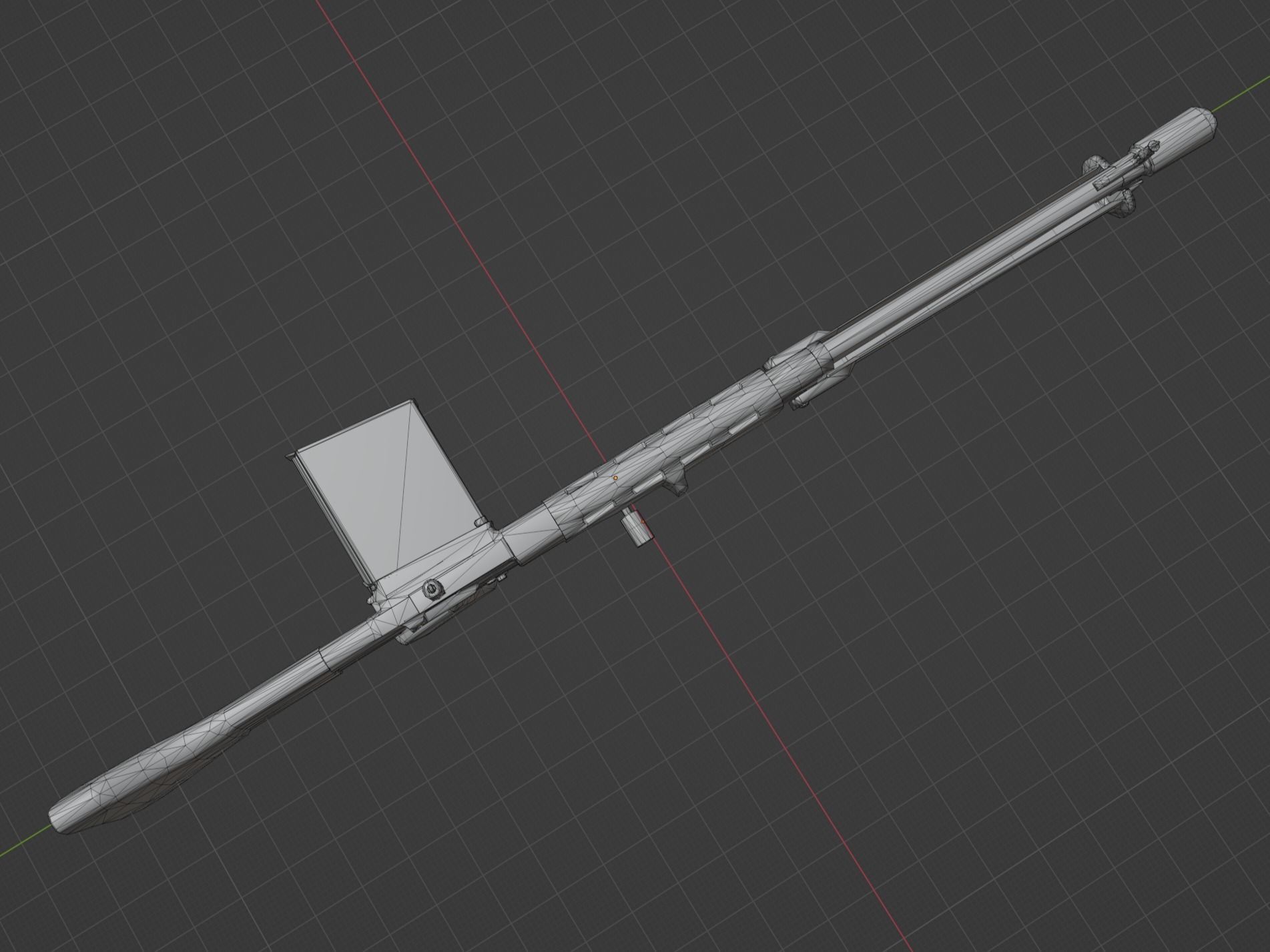 FG 42 Low-poly 3D model_8