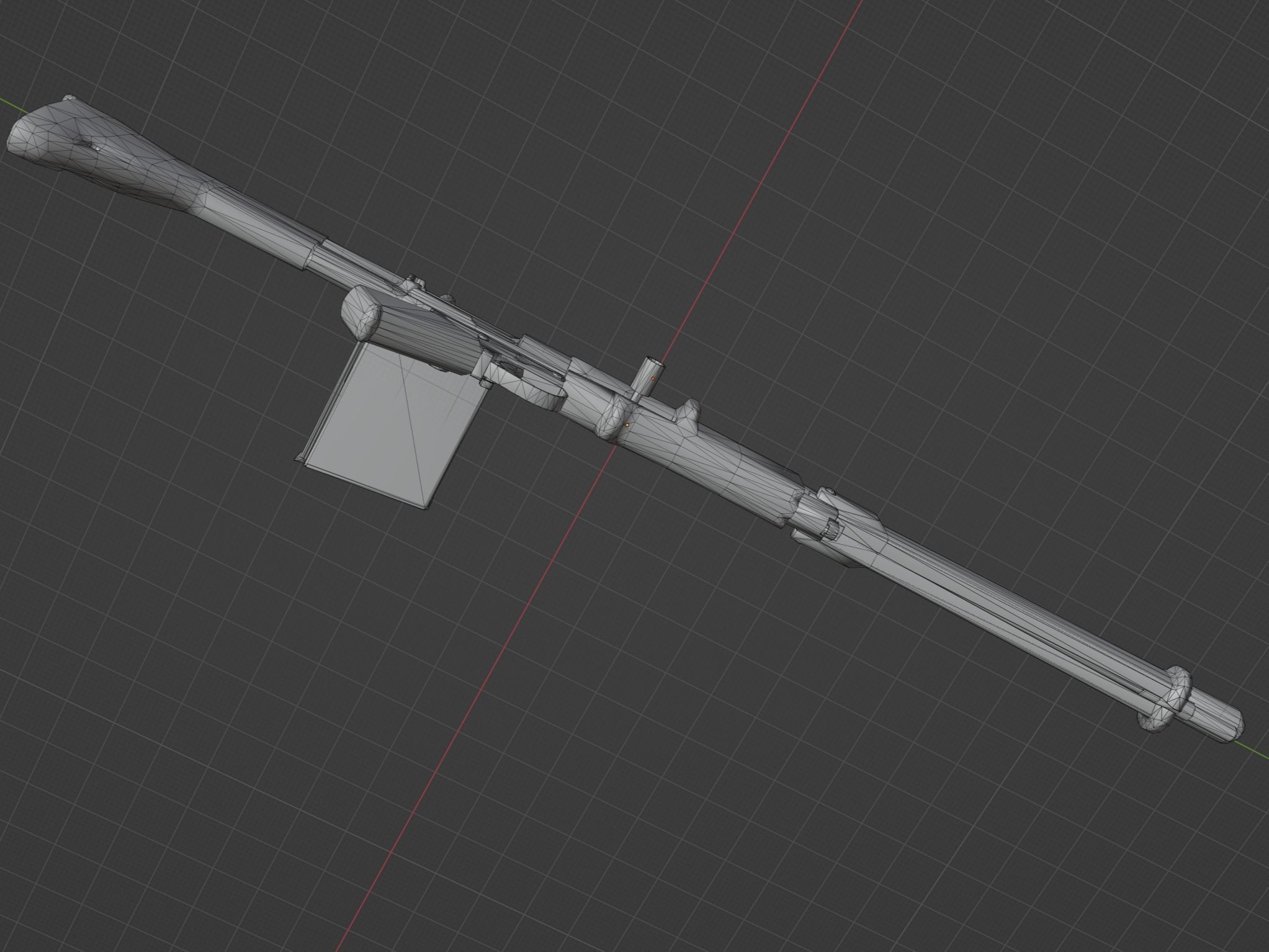 FG 42 Low-poly 3D model_9