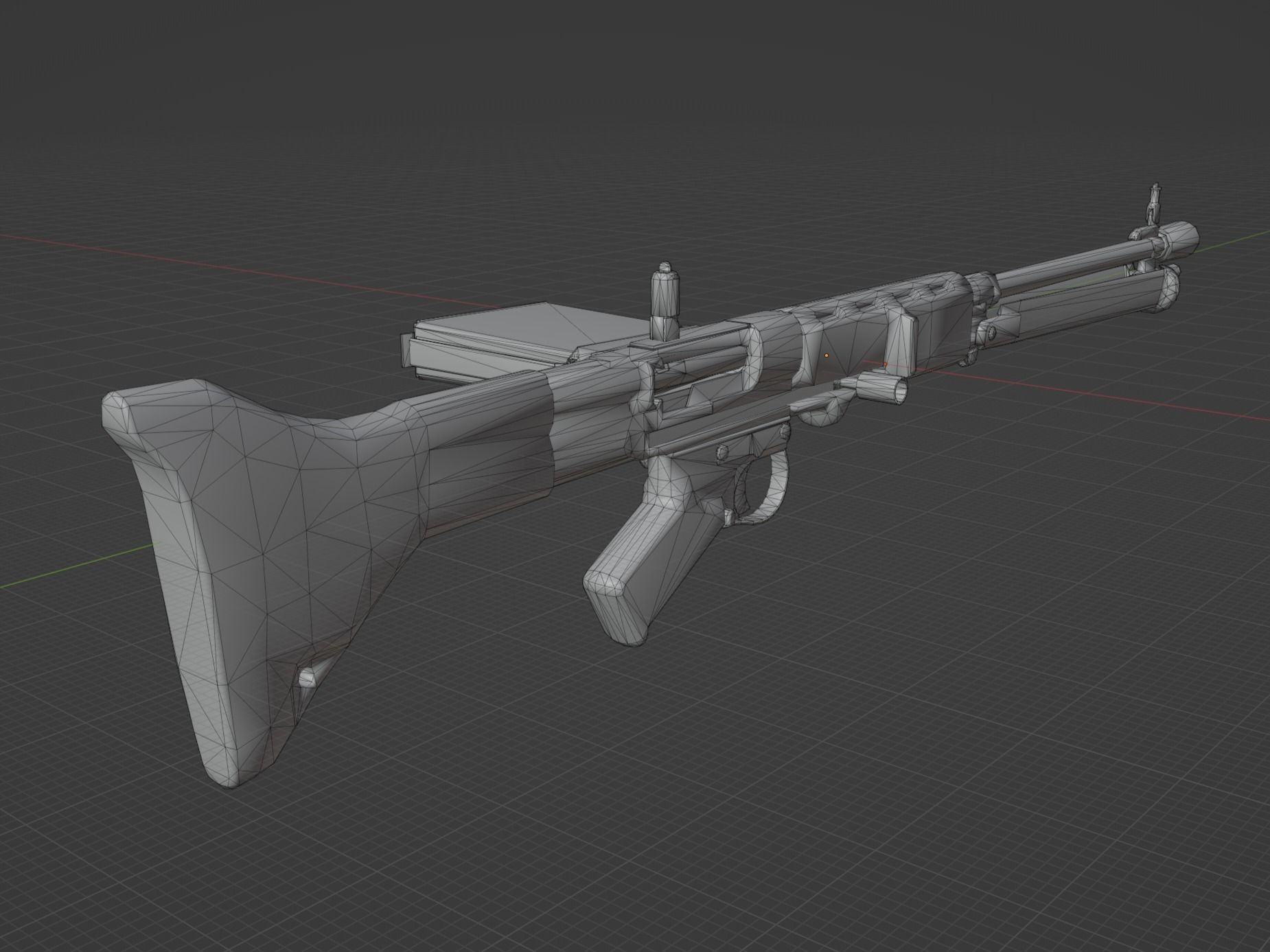 FG 42 Low-poly 3D model_4