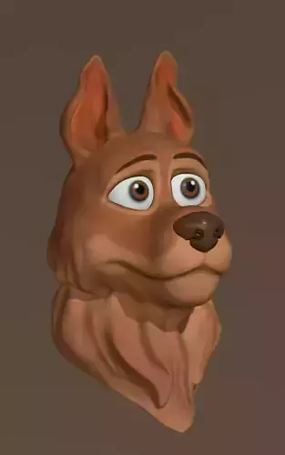cartoon dog bust
